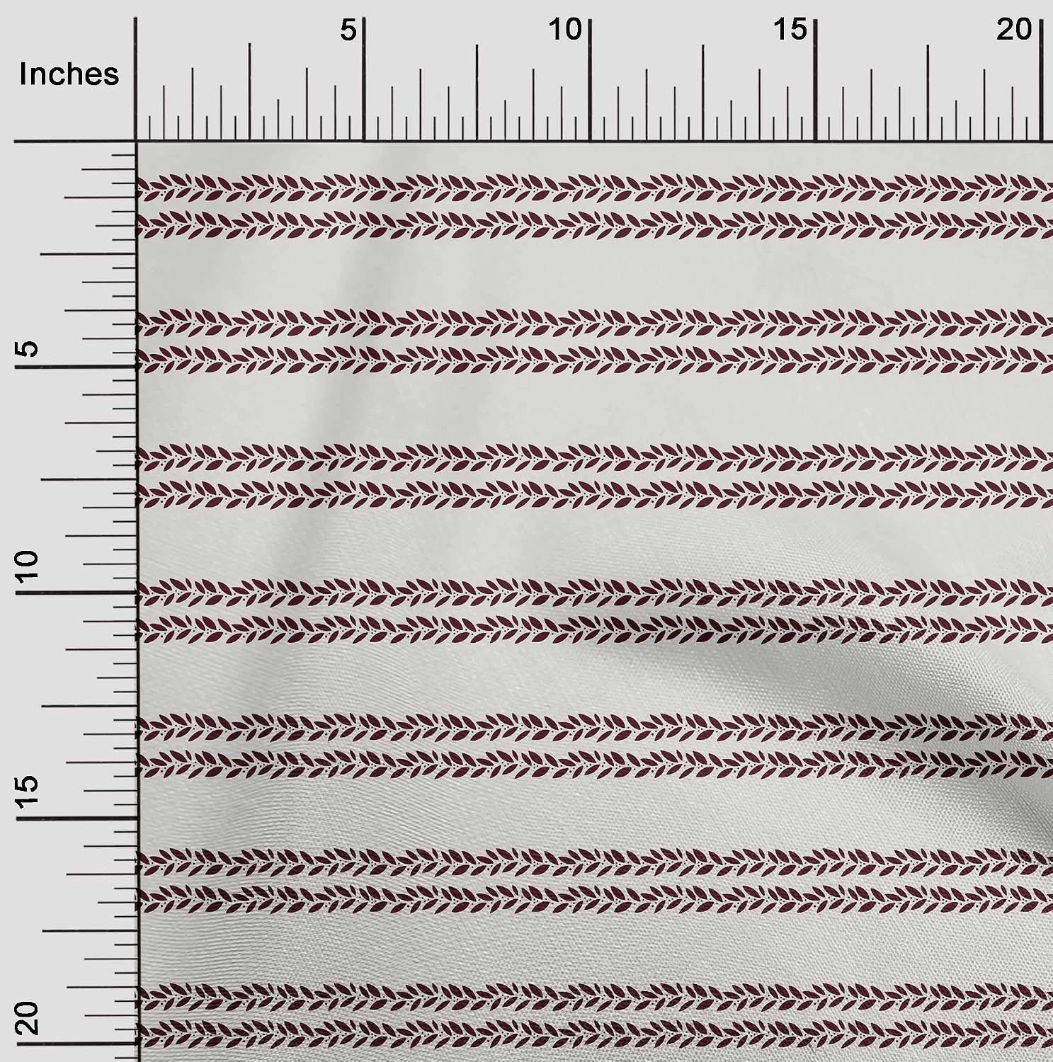 oneOone Viscose Chiffon Dark Chocolate Fabric Leaves Artistic Craft Projects Decor Fabric Printed by The Yard 42 Inch Wide