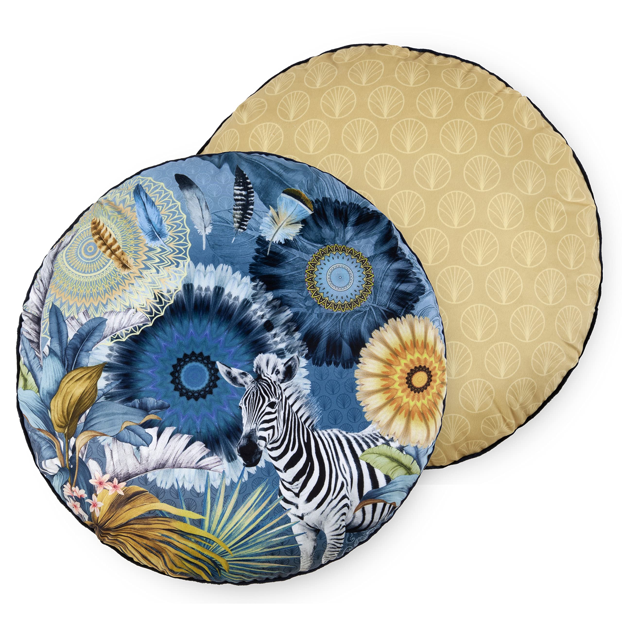 Coussin décoratif HIP bleu résistant aux taches pour votre canapé familier