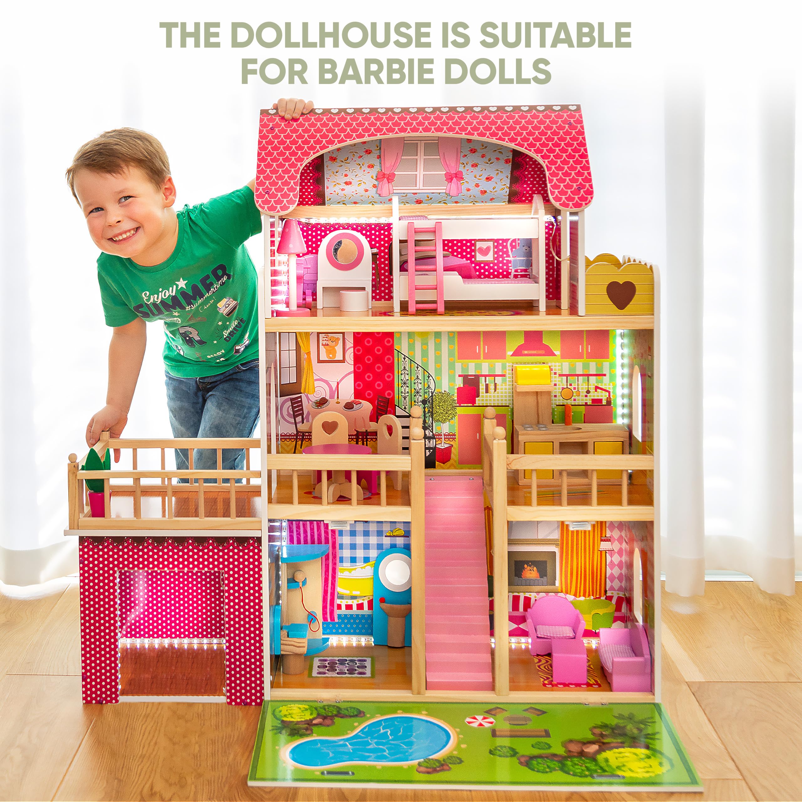 Green series Kinderplay Casa Delle Bambole - Legno, GS0020