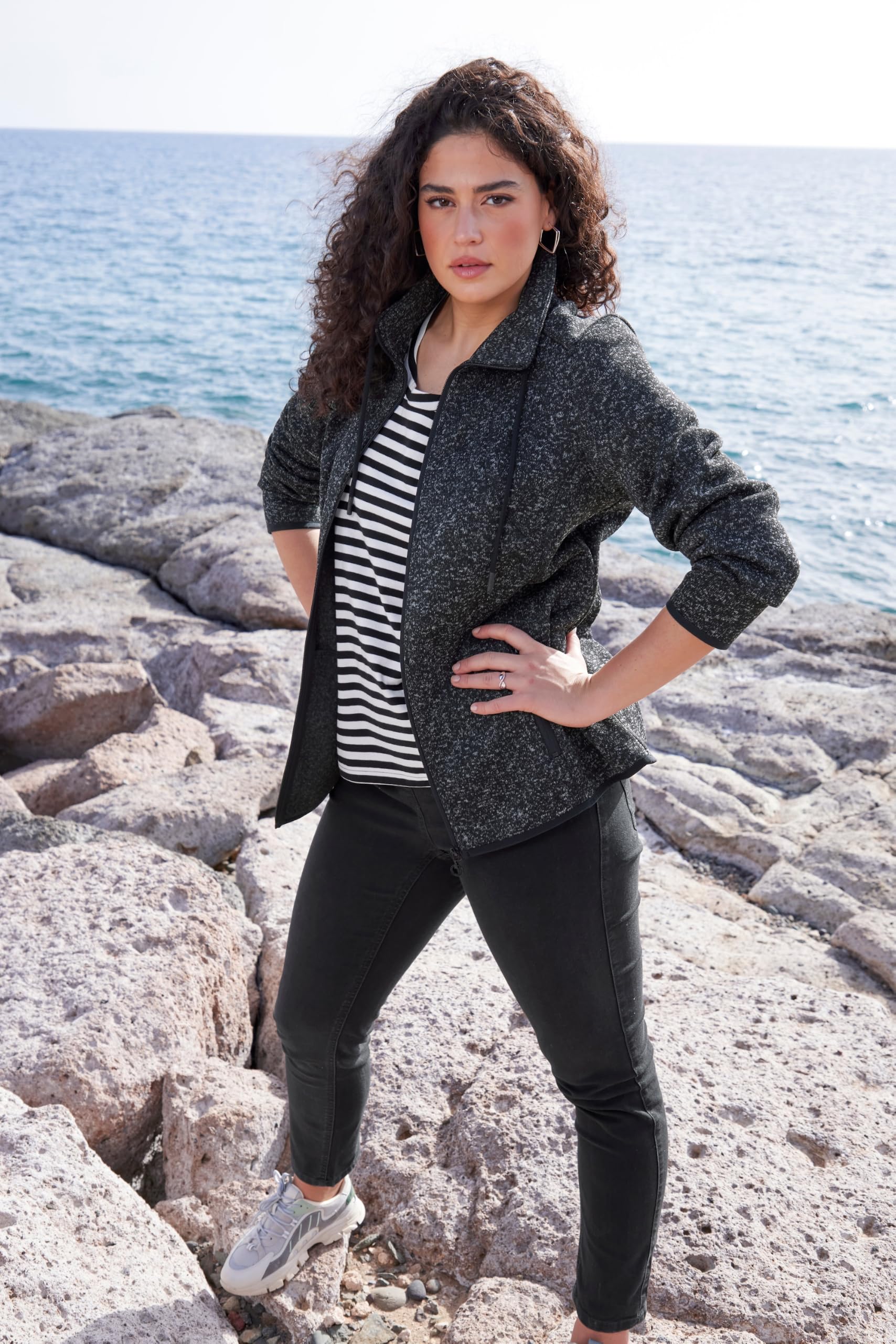 Ulla Popken Damen Sweatjacke