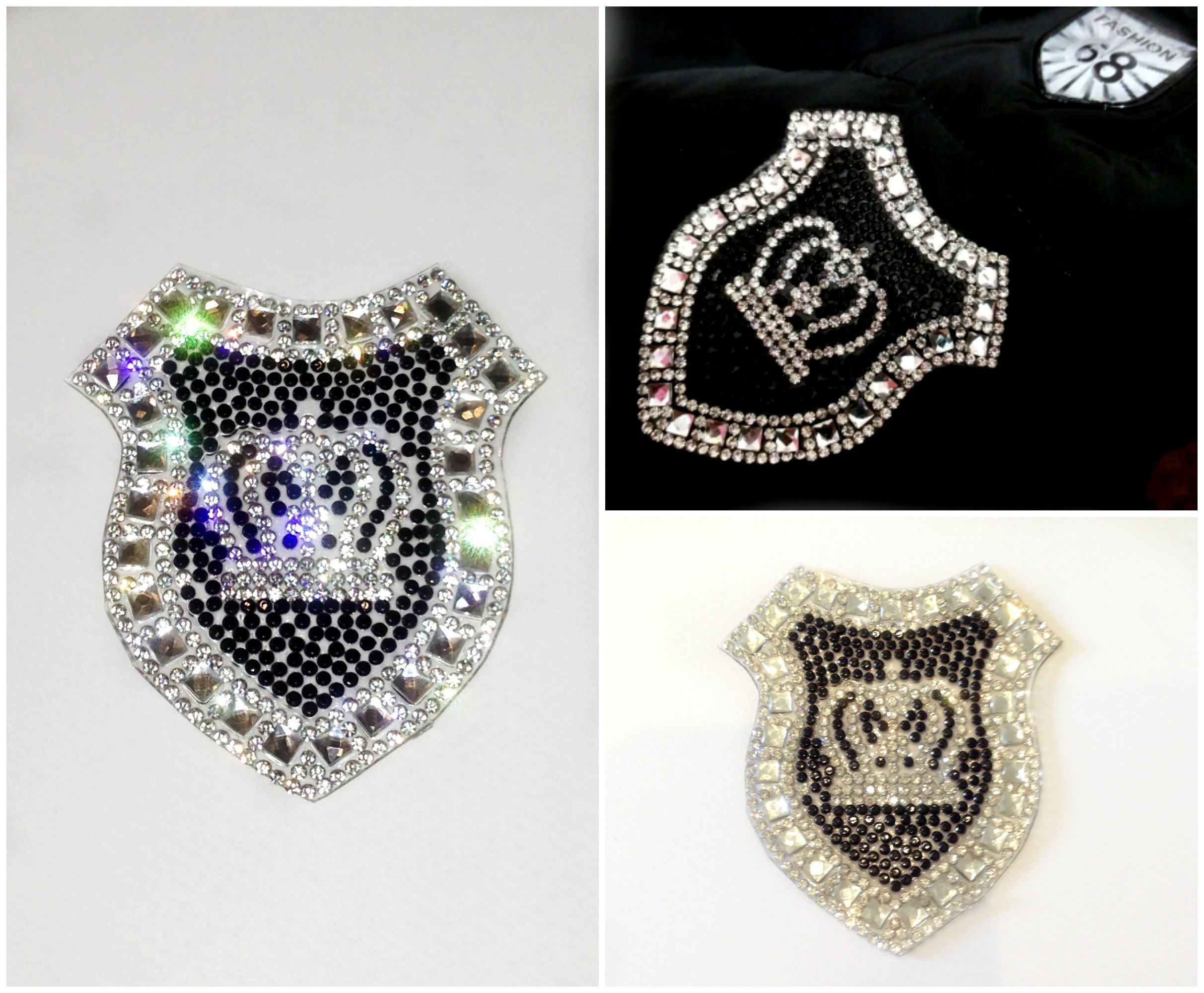 Brillabenny Toppa Patch Cristallo Iniziale B TERMOADESIVA Trasparente Argento Applicazione Strass Lettera Alfabeto da Stirare (10,5 CM x 7,5 CM