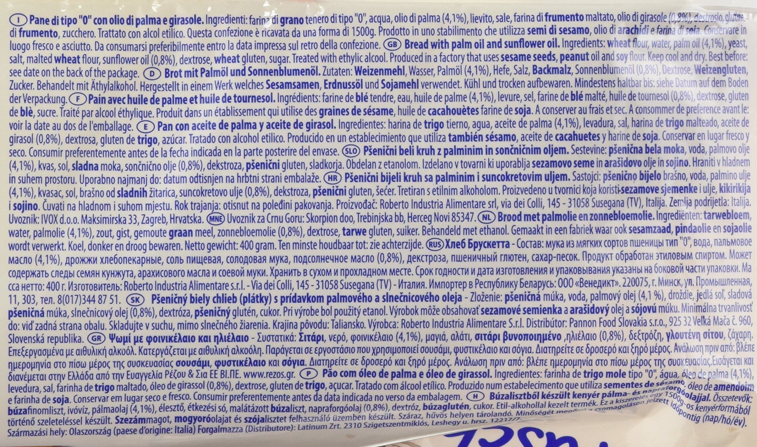 Roberto Pane Bruschetta Gr.400