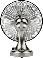 Vista 4 de Vornado Silver Swan - Ventilador oscilante vintage, níquel cepillado