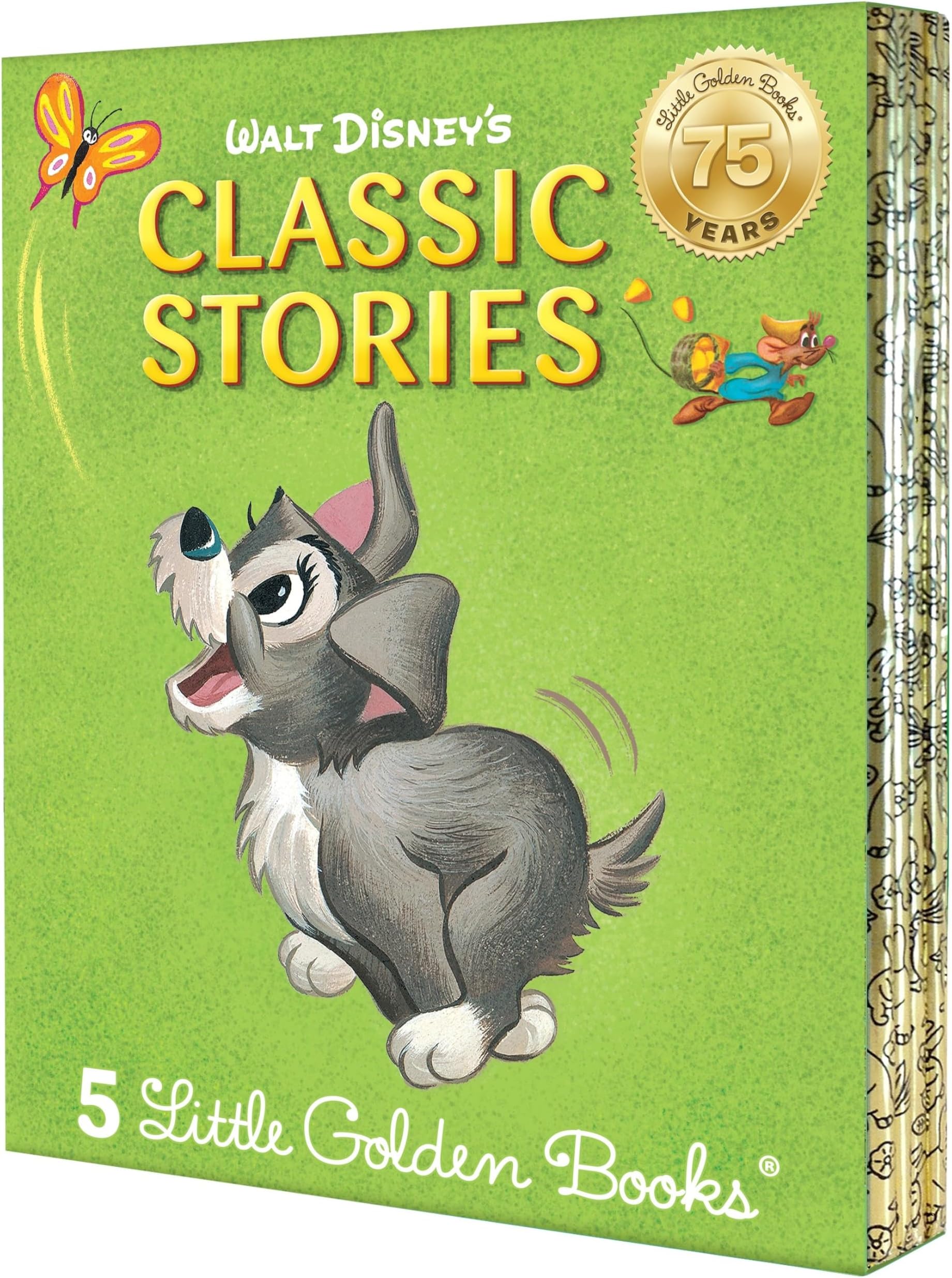 Walt Disney's Classic Stories (Disney Classics): Walt Disney's Mickey Mouse and His Spaceship; Scamp; Cinderella's Friends; Little Man of Disneyland; The Lucky Puppy (Little Golden Book) Hardcover โ Picture Book, September 5, 2017