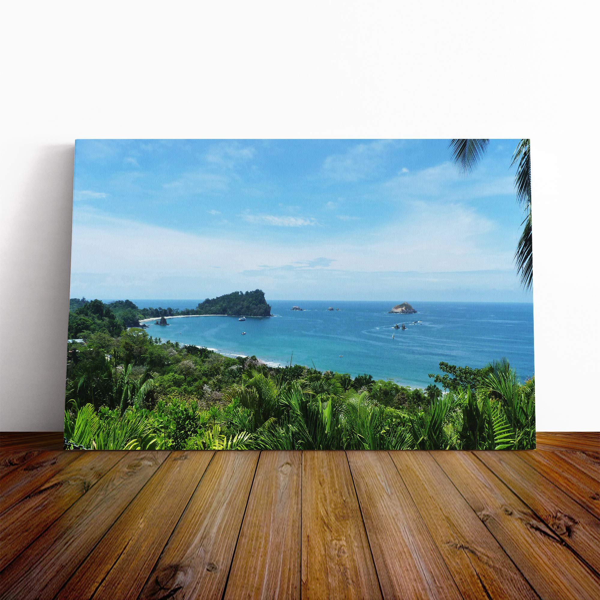 Seascape Costa Rica Beach Canvas Print | Gallery Wrapped 30mm Frame Wall Art | 30x20 inches | Ready to Hang | Modern Seascape Picture | Living Room Bedroom Lounge Office