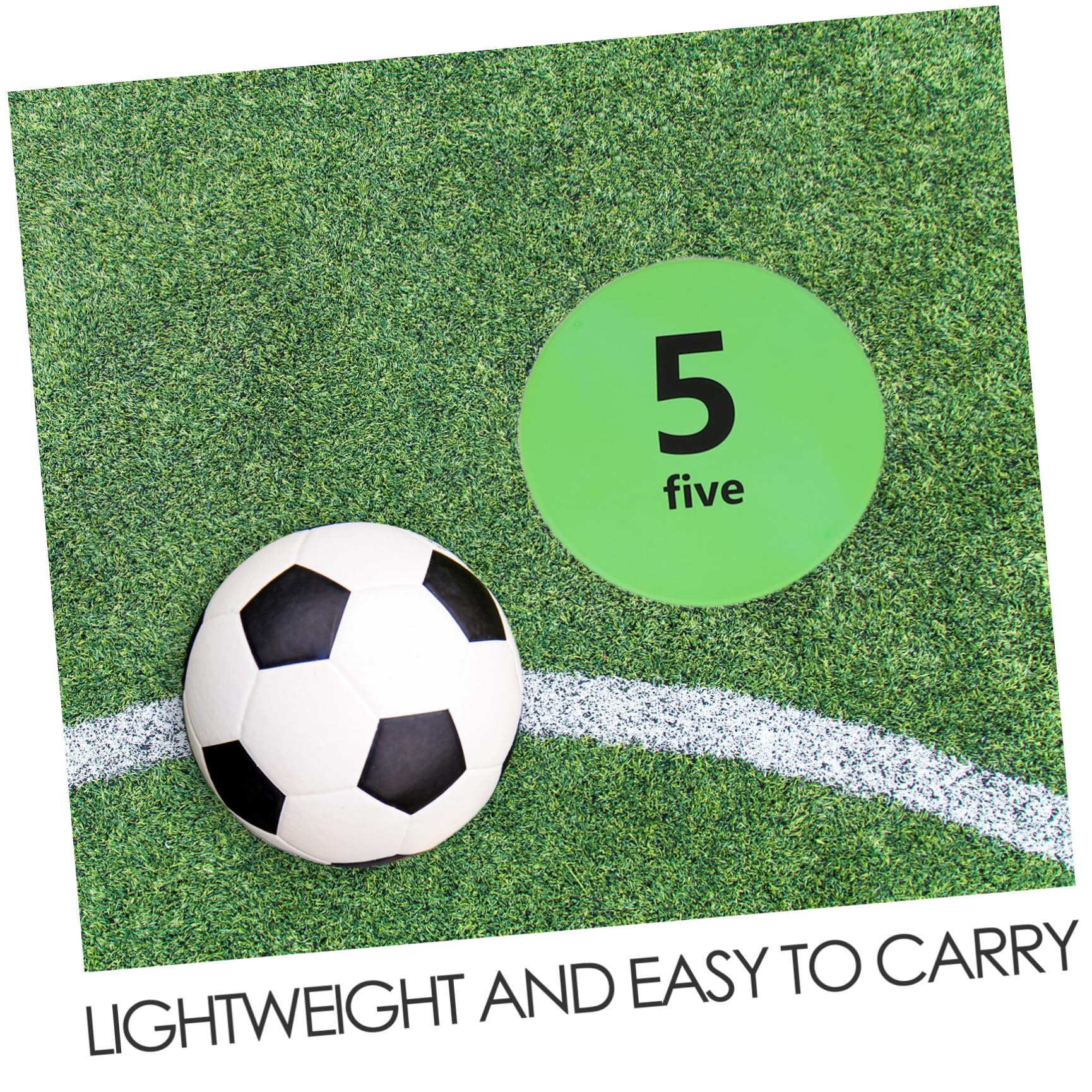 10 Piezas Marcadores de Puntos de Puntos de Fútbol Discos Planos de Entrenamiento de Fútbol PVC Ligeros y Fáciles de Llevar para Ejercicios y Práctica Infantil