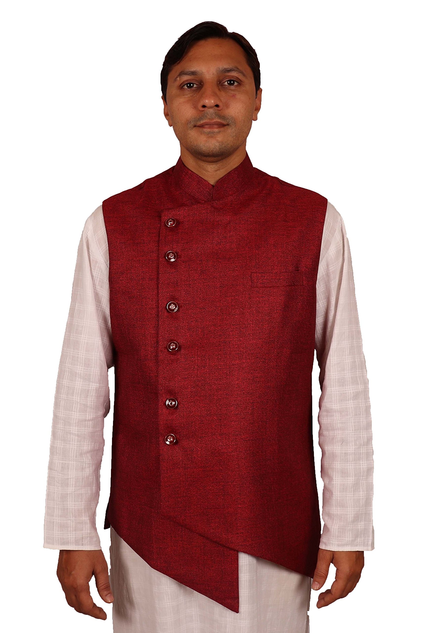 belle Mens Waist Coat(Poly Viscose_Assemetrical)-picture-24
