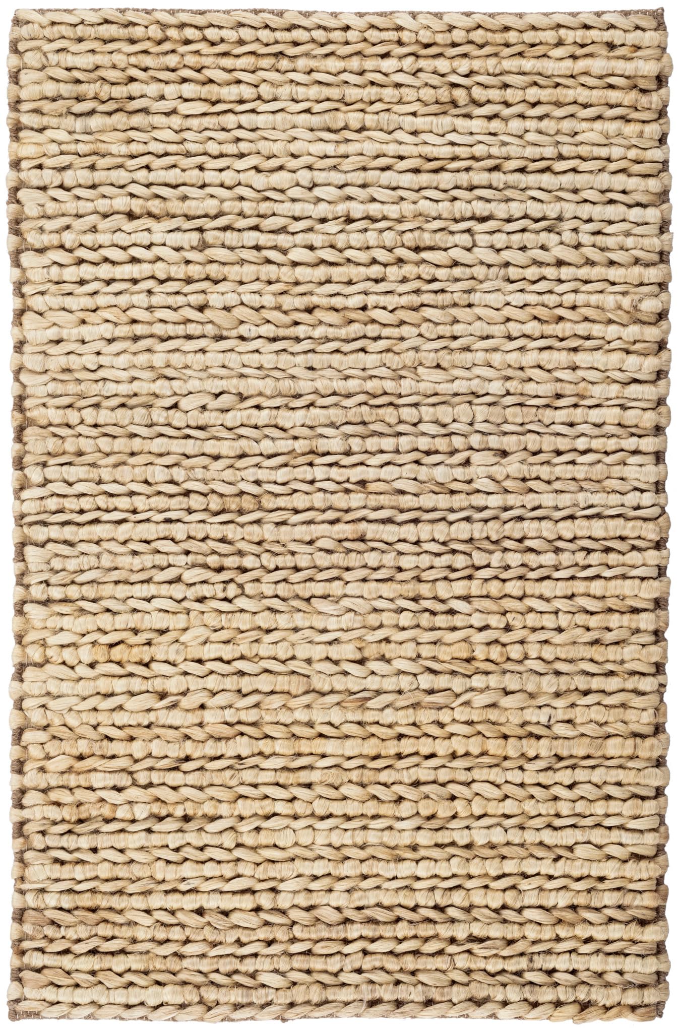 Dash & Albert Jute Handwoven Natural Rug, 2 X 3 Feet, Tan Solid Pattern