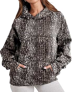 Amazon.com: DURUNUL Leopard Print Hoodies Women Oversized Camo