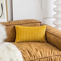 Vista 492 de UGASA - Juego de 2 fundas de almohada de terciopelo a rayas, funda decorativa para cojín con cremallera oculta para el hogar, sofá, dormitorio