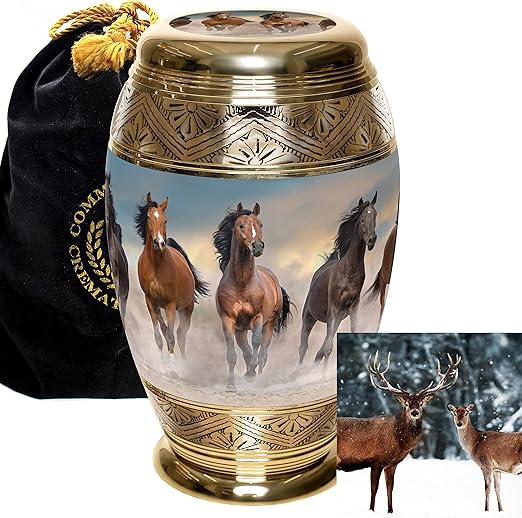 Urne Funéraire Adulte Pour Cendres - Design Papillons Blancs | Personnalisable, Grande Capacité