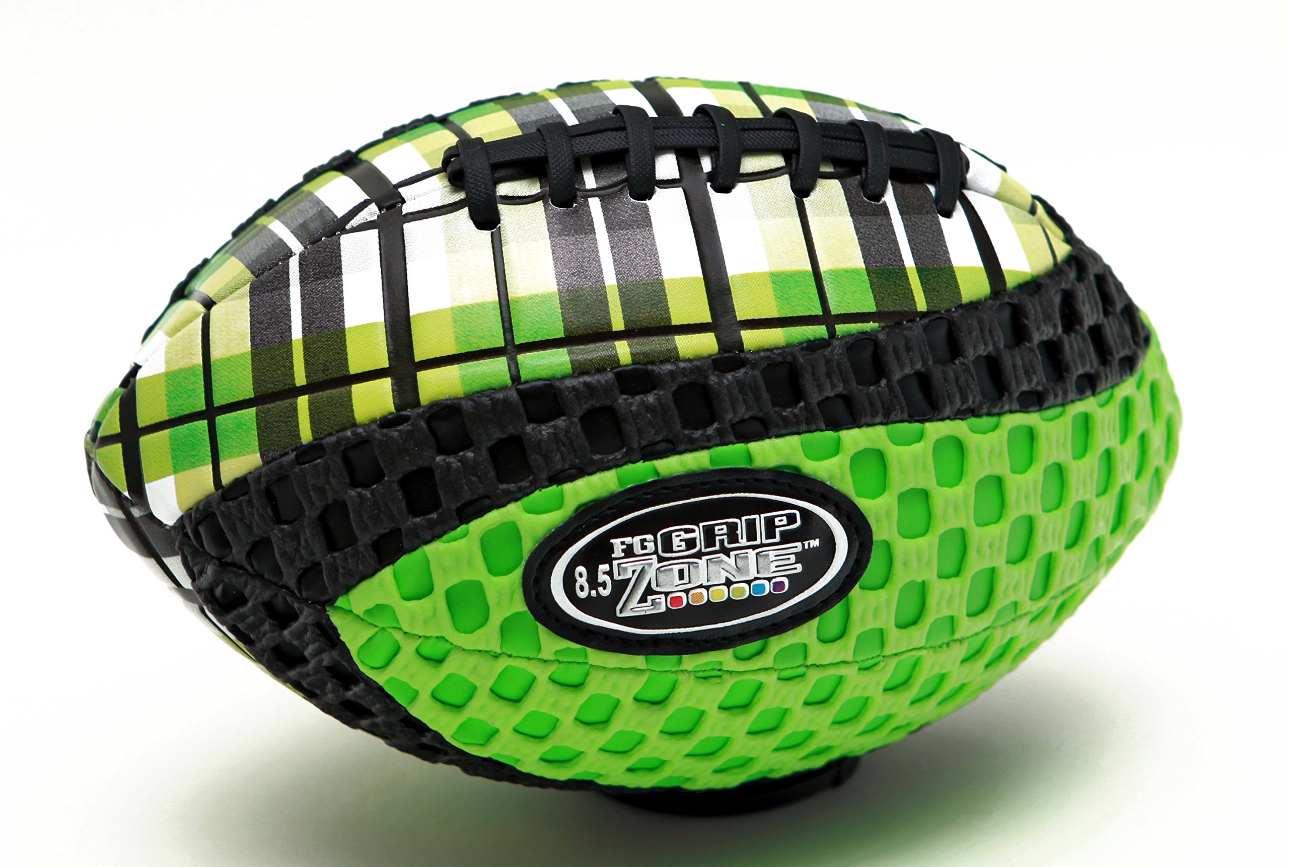 Grip Zone 8.5 Plaid Football (Neon Green)