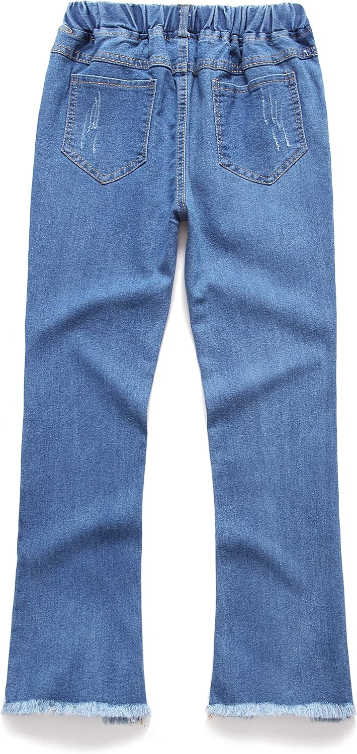 Pantalones de mezclilla ajustados para niñas grandes y niños con
