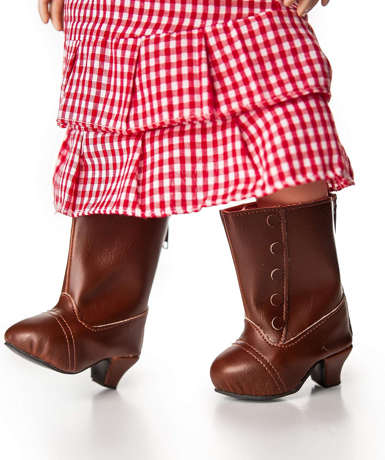 The Queen's Treasures 18 Inch Doll Clothing Accessory, 1890's Style Brown Boots Plus Shoe Box, Compatible for Use with American Girl Dolls and Clothes USA Small Business, Tariff Price