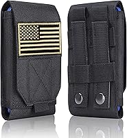 Vista 2 de Funda táctica negra Molle para teléfono celular, resistente al agua, para iPhone 11, 12, 13 Pro Max, Samsung S22, S21, S20, FE Note 20, A02S, menos