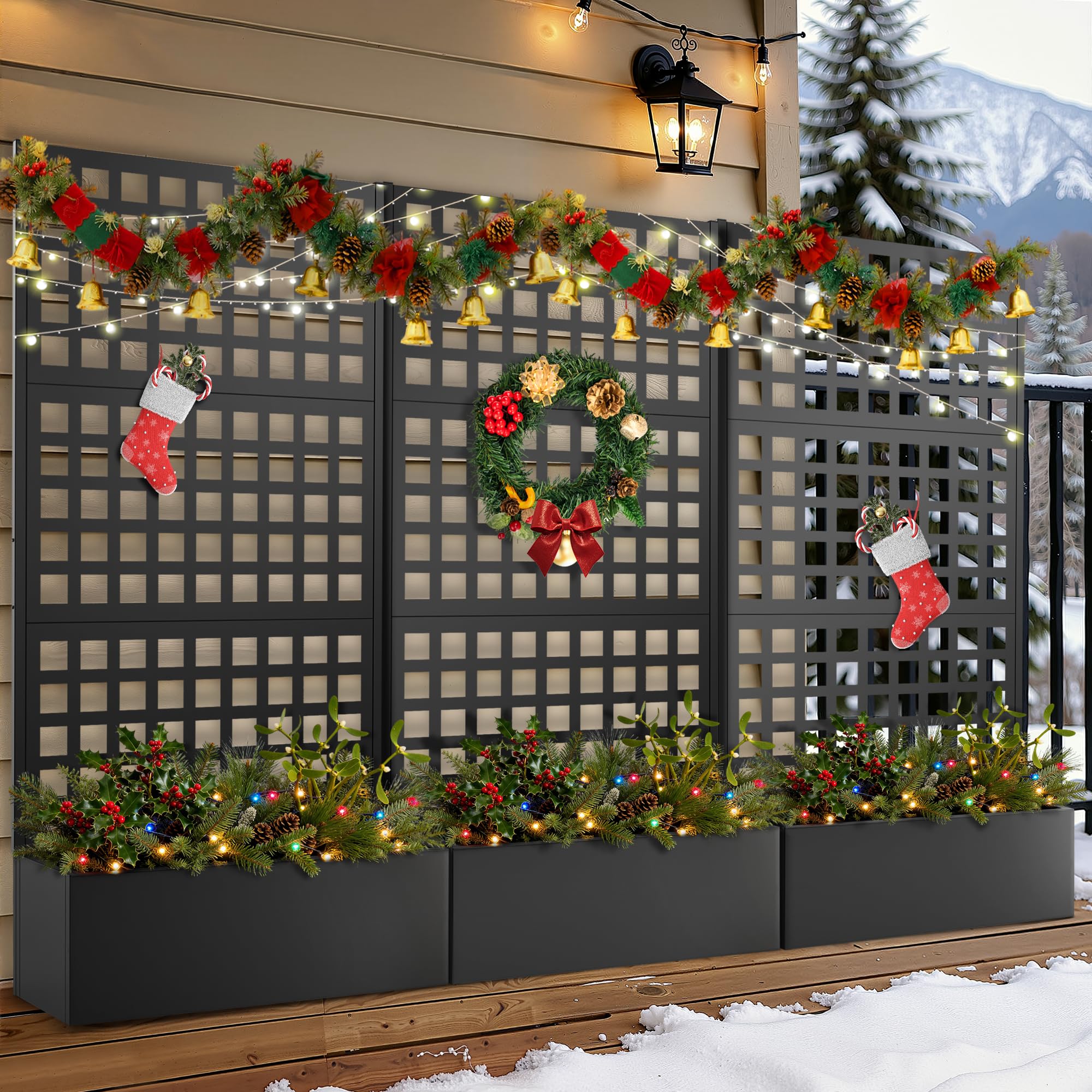 FOYUEE Metall Hochbeet Mit Rankgitter – Erhöhter Pflanzkasten Für Terrasse & Balkon