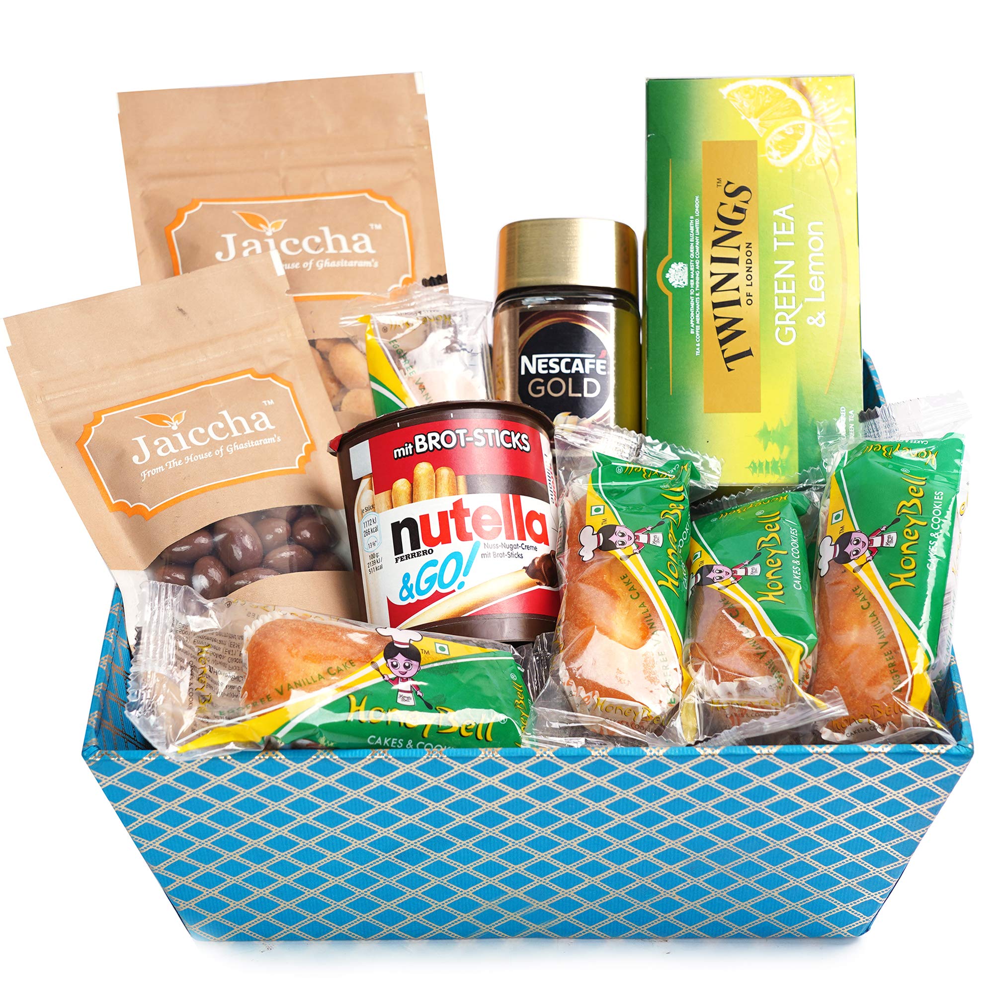Jaiccha Ghasitaram Express Delivery Perfect Tea/ Coffee Time Basket Hamper |Gift for Diwali,Holi,Rakhi,Valentine,Christmas,Birthday,Anniversary,Her,Him|