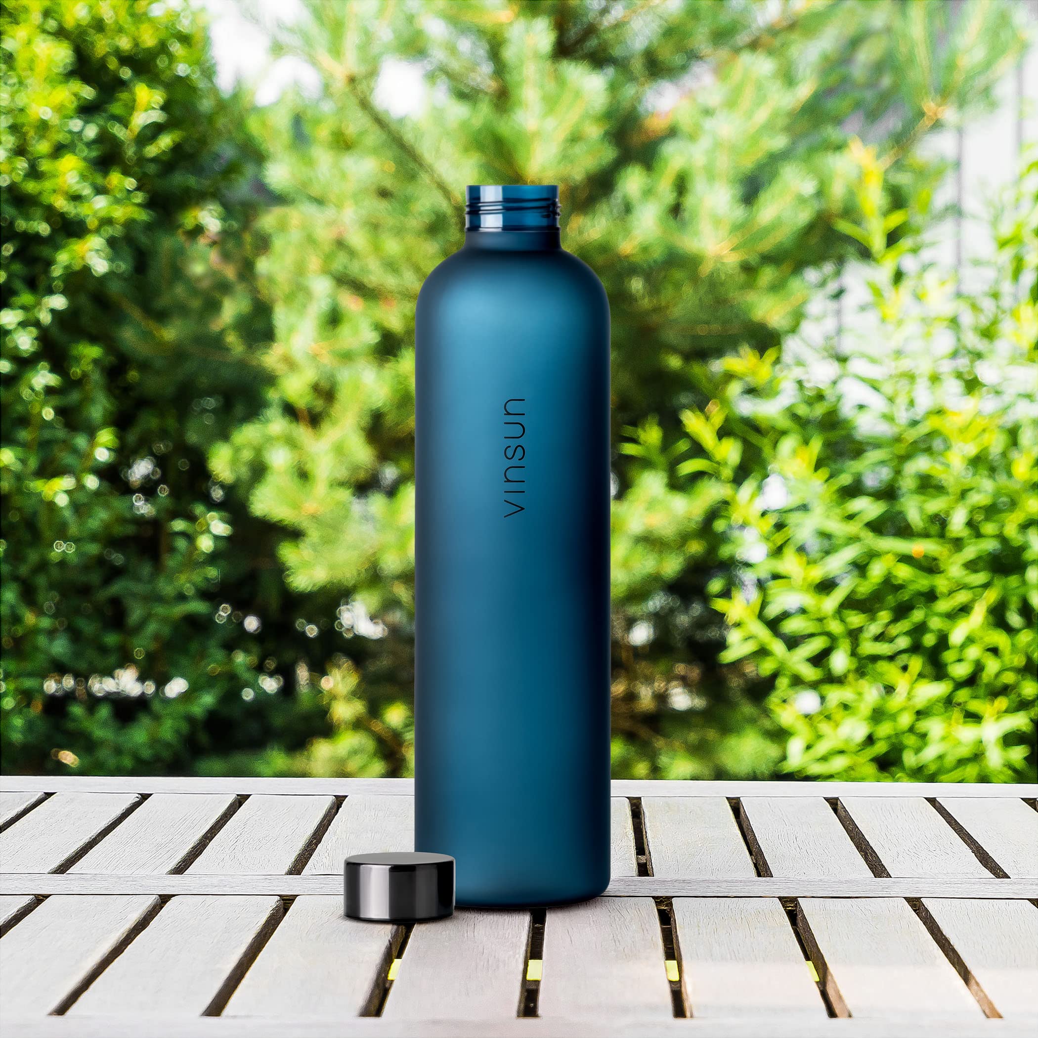 Gourde Sport VINSUN 1L Tritan - Bouteille Eau Avec Paille | Sans BPA, Étanche | Gym, Randonnée