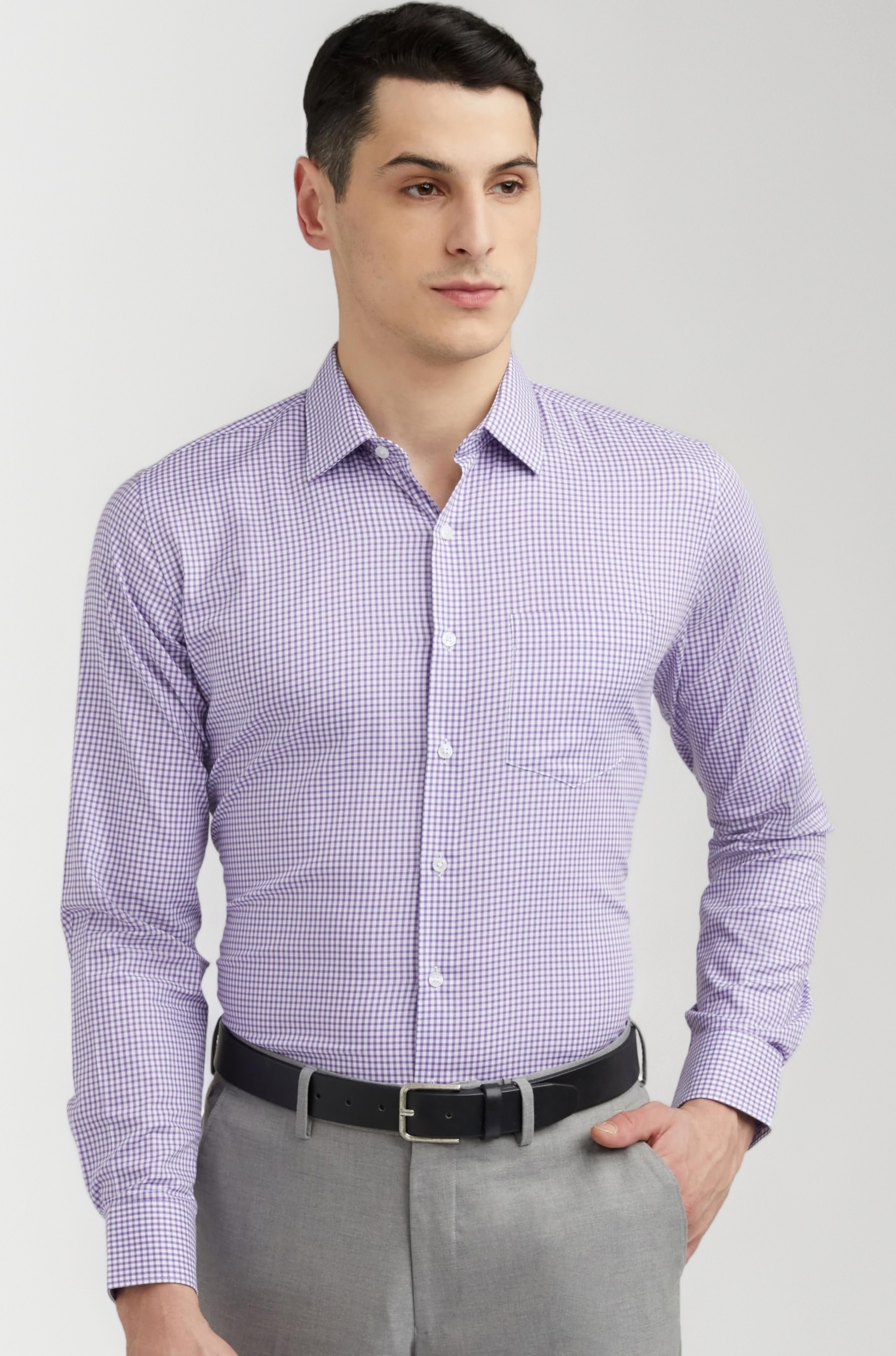 Formal Checkered Shirt for Men| Premium Cotton| Full Sleeves| Slim Fit |Breathable Fabric