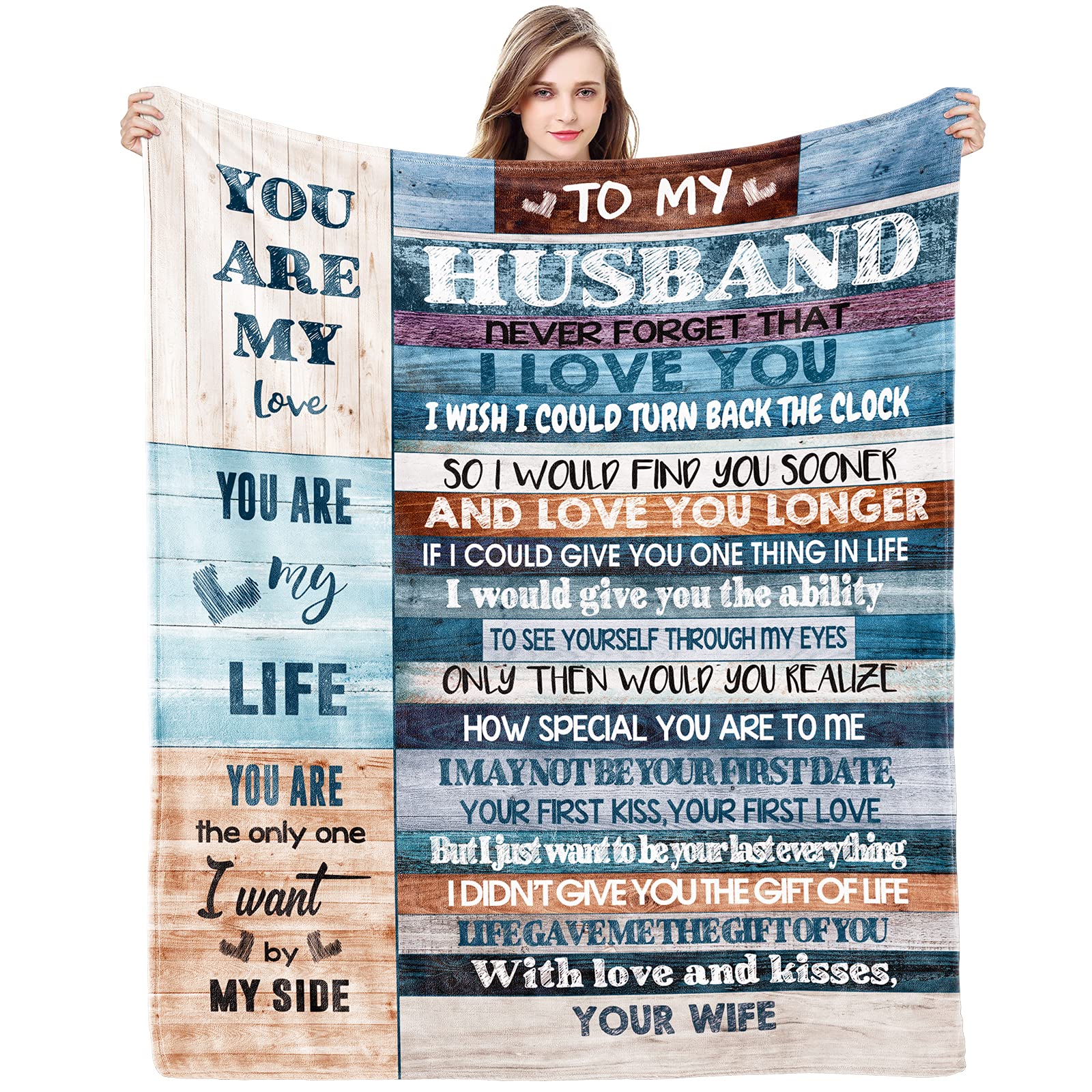 Gifts for Husband Him Gift from Wife Blanket for Christmas Wedding