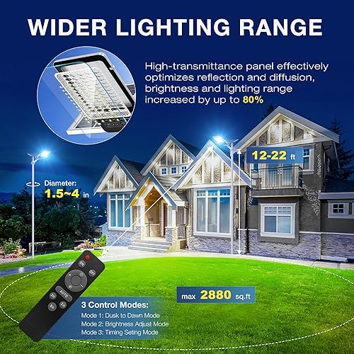 Miniatura 2 de Luz solar de calle de 10000 W, cuentas LED superbrillantes, luces solares para exteriores, impermeable, IP66, luz de estacionamiento resistente, luz