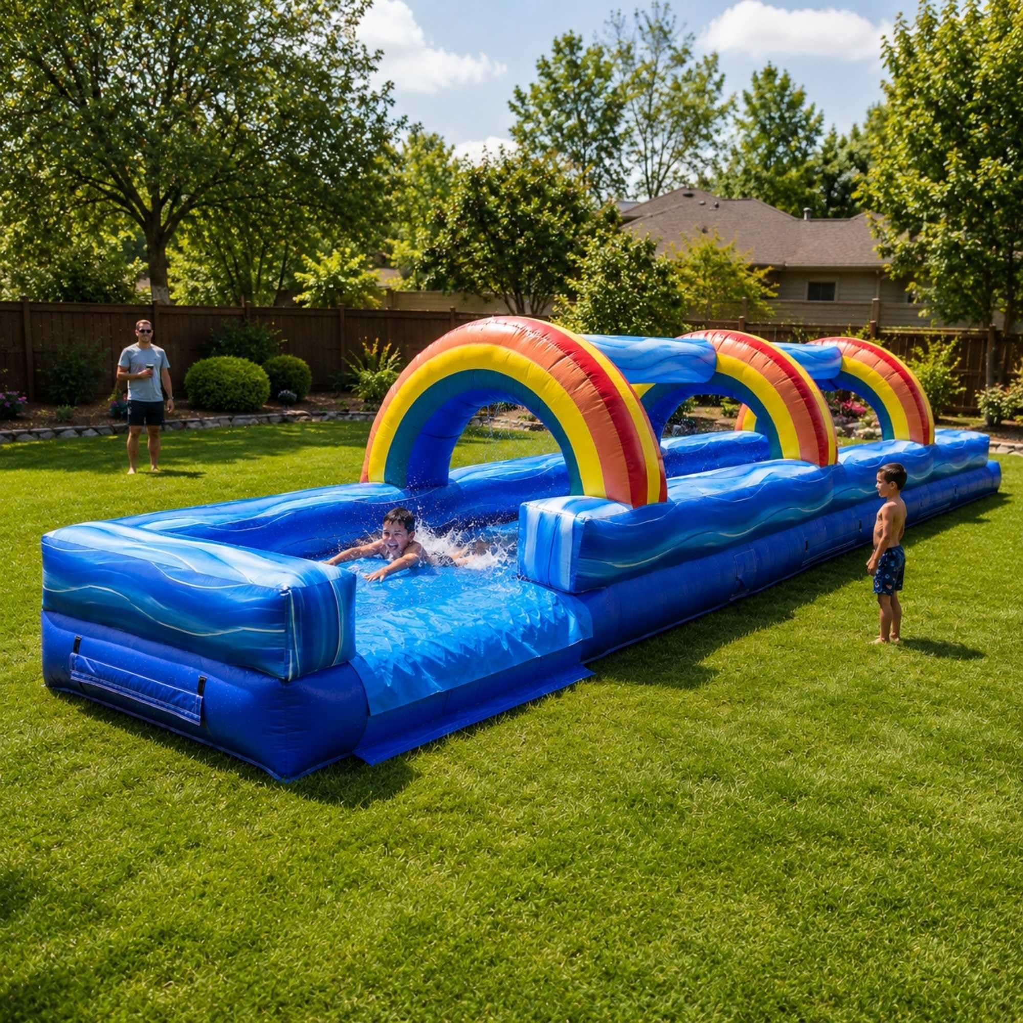 Tent and Table: Slip and Splash Slides