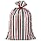 Hallmark 56 Oversized All-Occasion Plastic Gift Bag (Red, Silver and Black Stripes, For You) for Christmas, Valentines Day, Birthdays, Father\'s Day, Baby Showers and Graduations