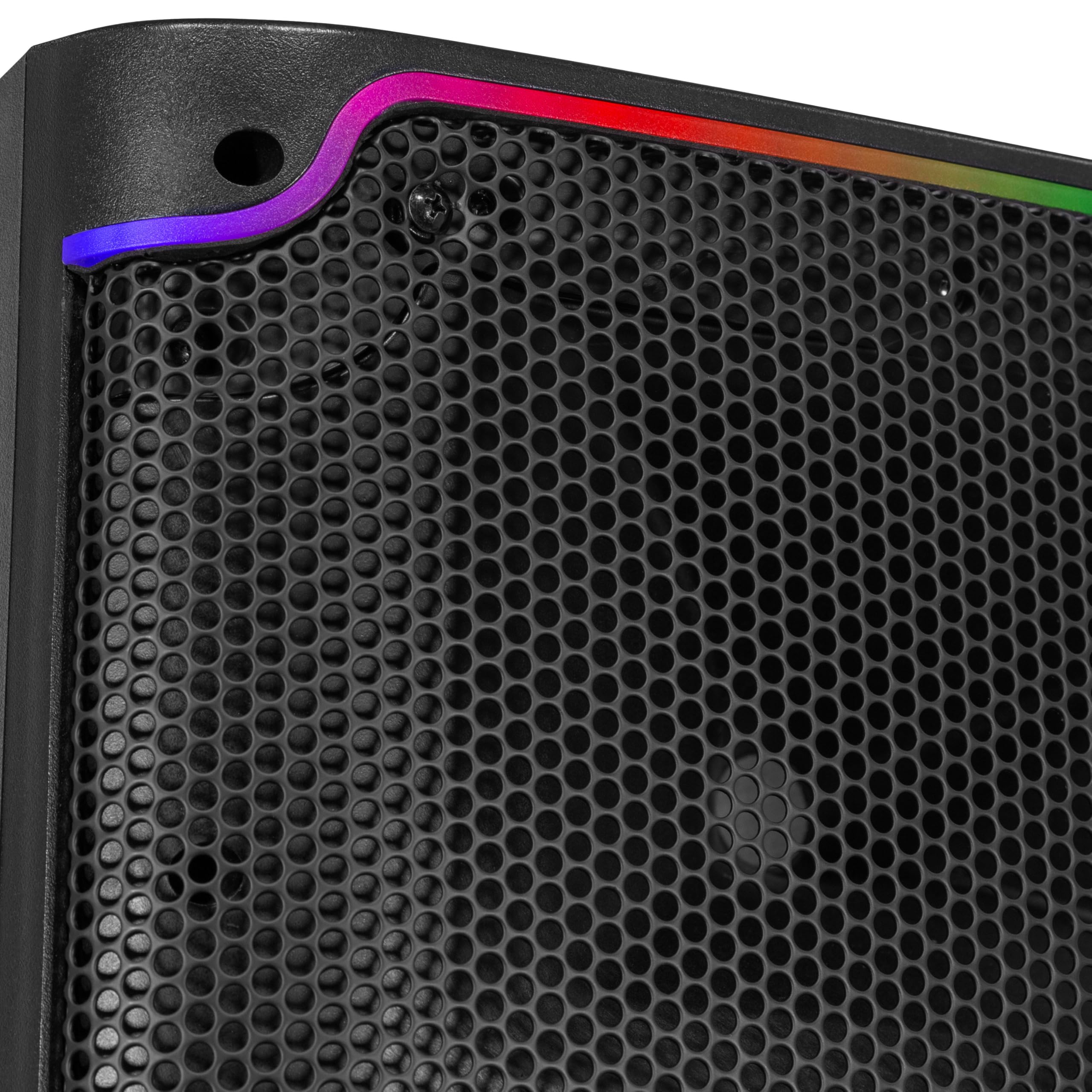 BoomToneDJ BS215A LED – Enceinte Sono Active 2x15 avec Bluetooth, USB/SD, Radio FM et éclairage LED intégré pour soirées, karaoké, Bars et événements. Puissance de 250 W RMS.