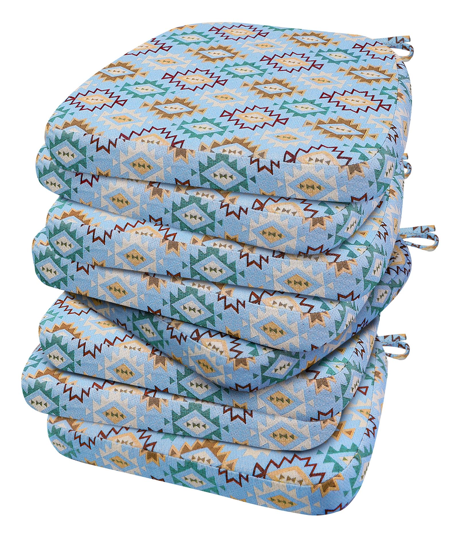 AAAAAcessories Chair Cushions for Dining Chairs, 17 x 16 x 2 in, Set of 8