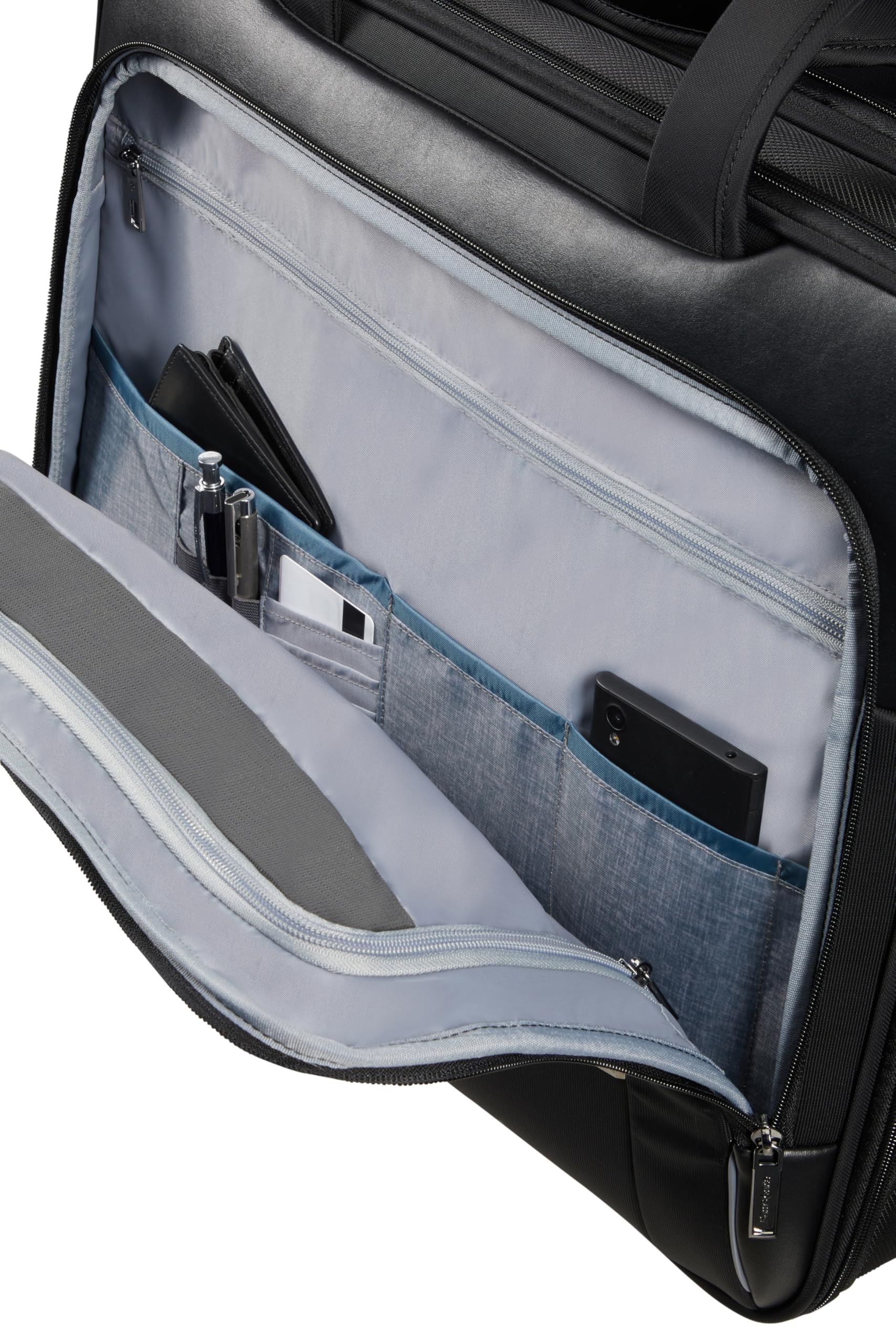 Samsonite Spectrolite 3.0 - Laptoptasche mit Rollen 17.3" mit Smarte Funktionen, Praktische Innenaufteilung, Business Trolley - 37.5/42.5L - Schwarz (Black)