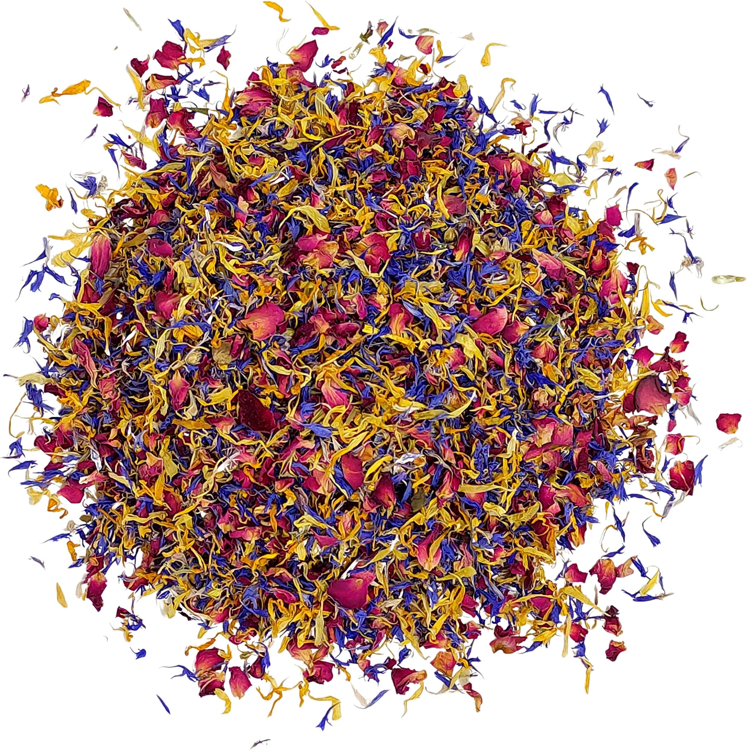 Spring Flower Blend – Edible flowers - Rose, Cornflower and Marigold - All natural, Culinary grade Delights (0.35oz) - Premium Quality - Perfect for Beverages, Cakes