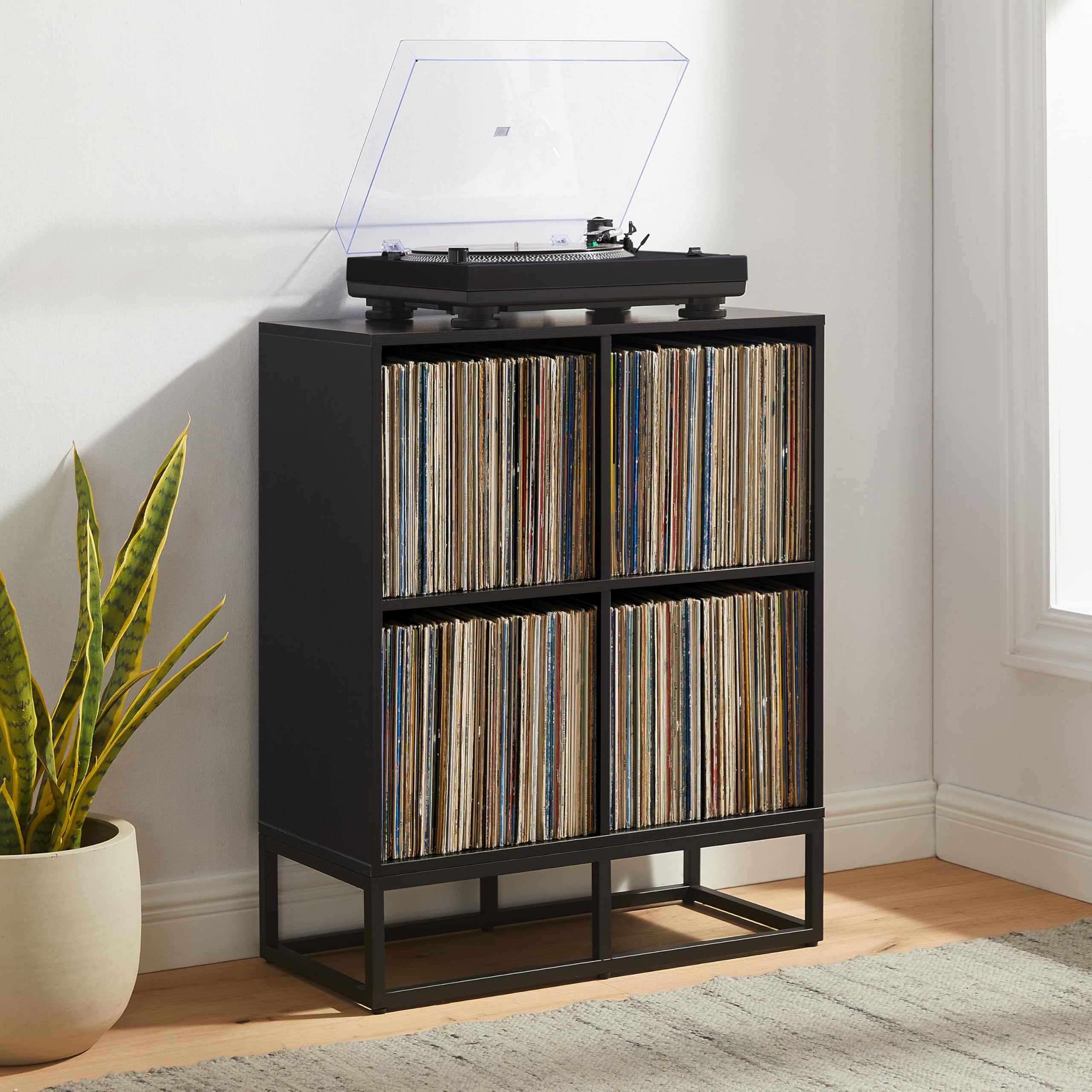 Amazon.com: Crosley Furniture Enzo Record Storage Cube Bookcase