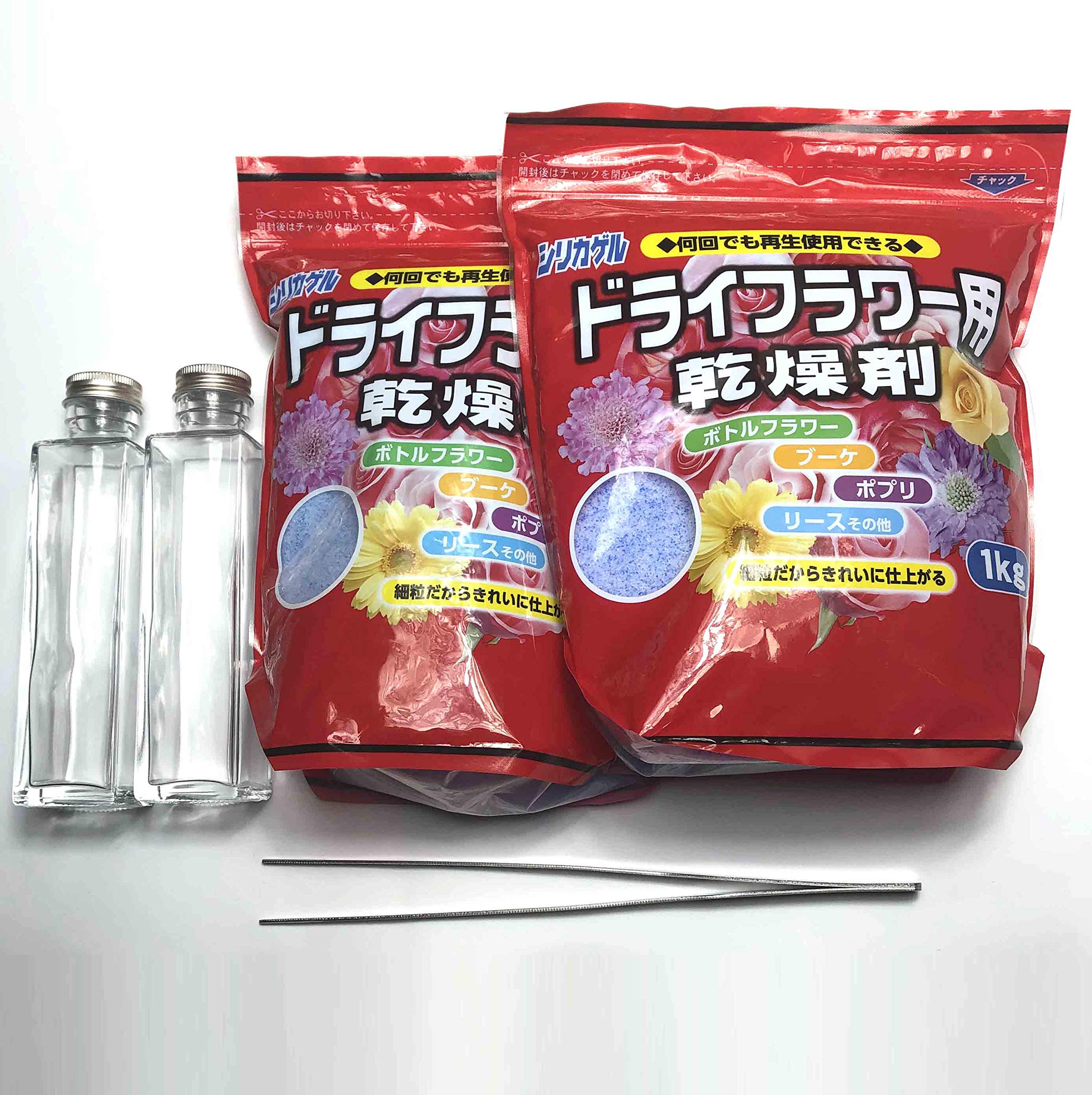 Amazon.co.jp: シリカゲル ドライフラワー用 乾燥剤 (1kg) 2袋 ＋
