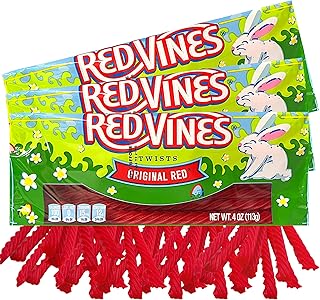 Old Fashioned Red Raspberry Flavored Licorice Twists, Classic American Soft Chewy Candies, Birthday Party Treats and Favor...