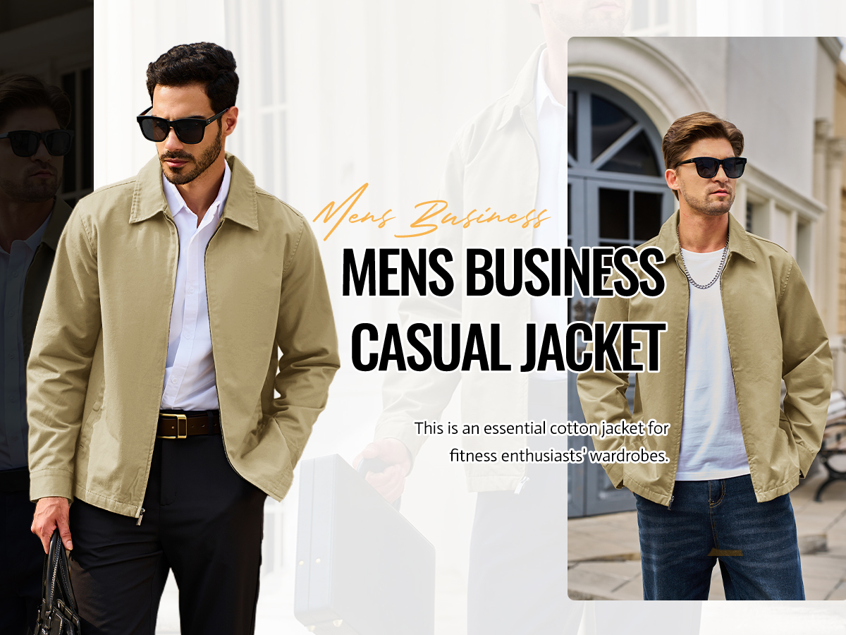 TACVASEN Mens Jackets Casual Stylish Cotton Lightweight Fall