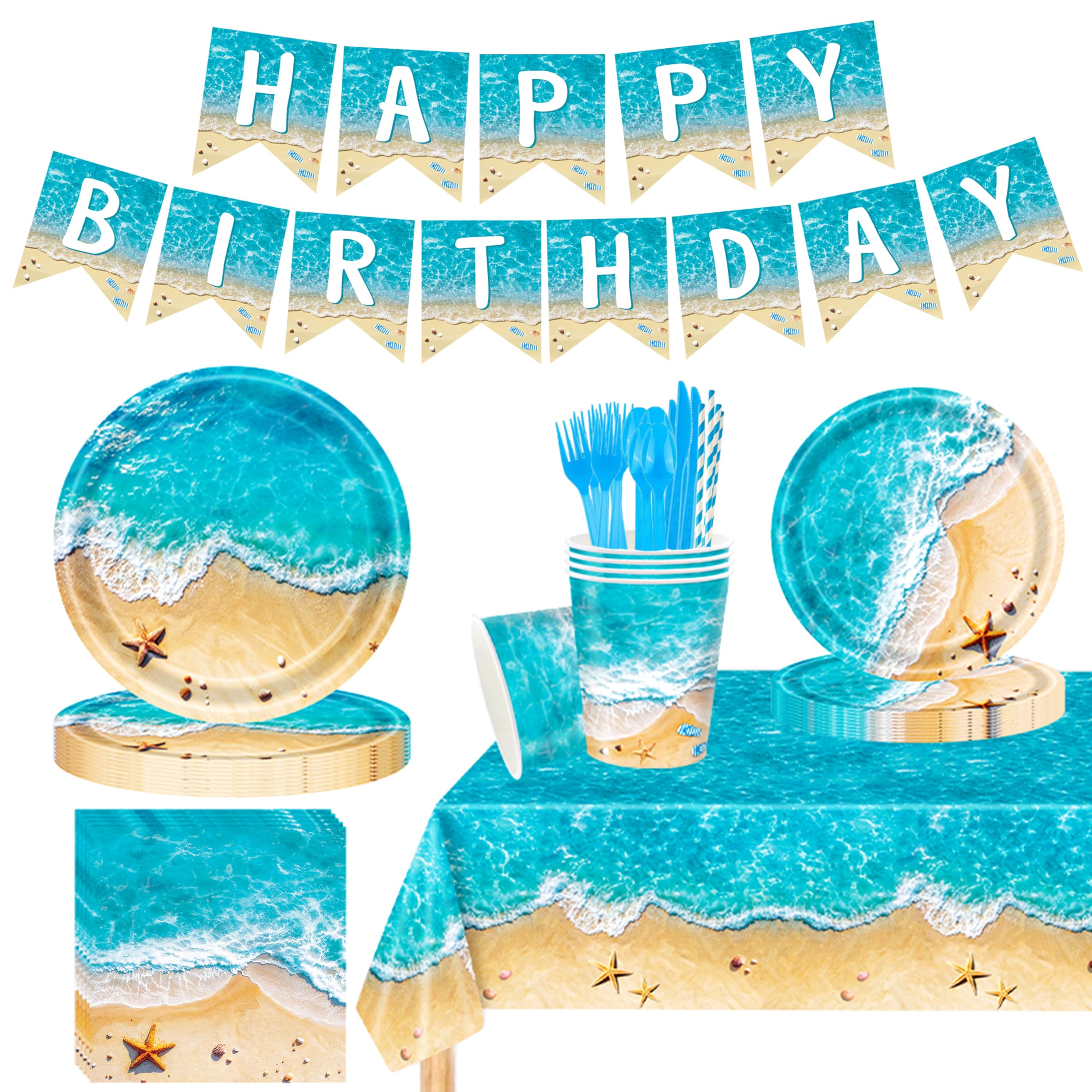 GalaHub Beach Party Decorations 194 PCS Set