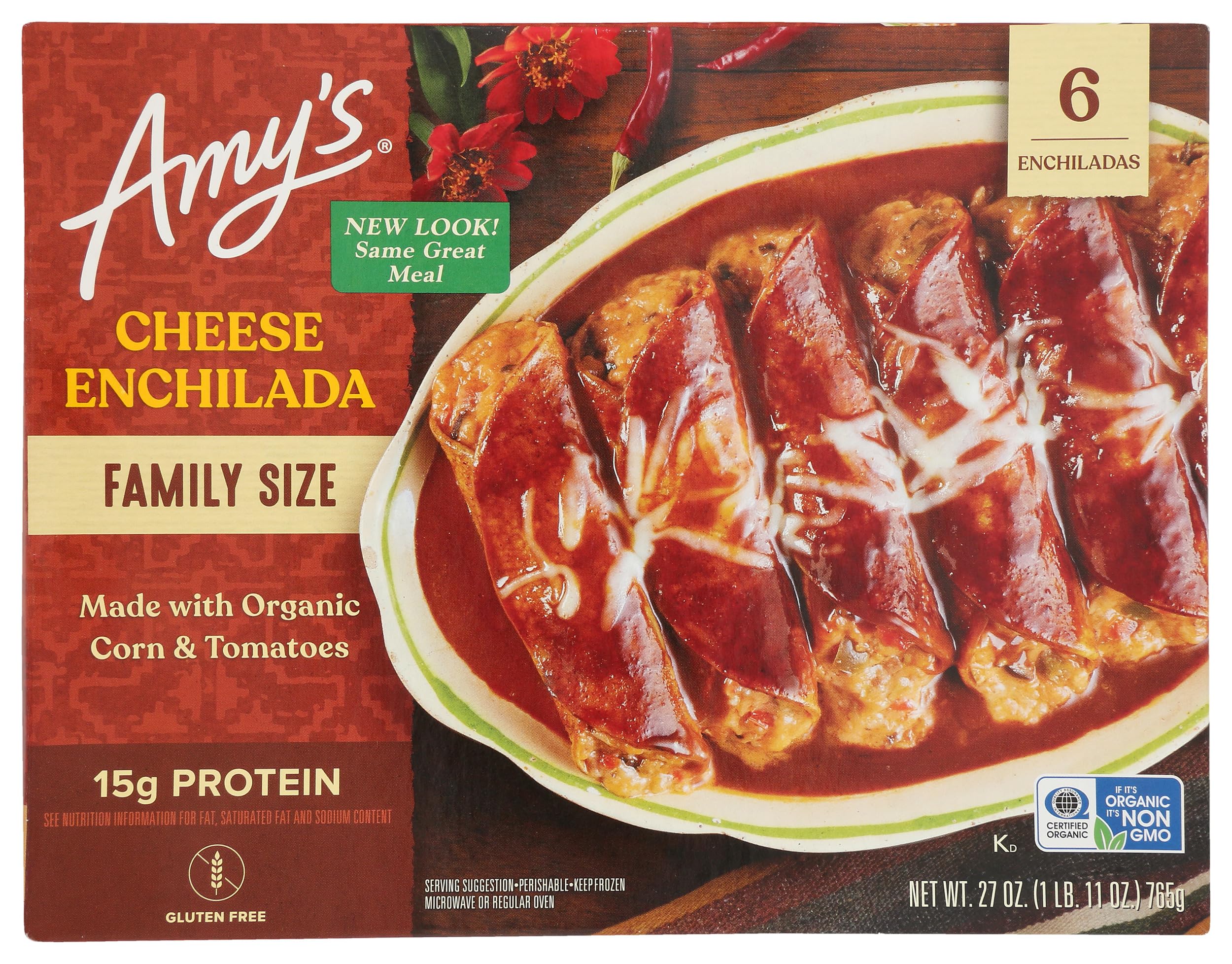 Amy's Frozen Meals, Family Size Cheese Enchilada