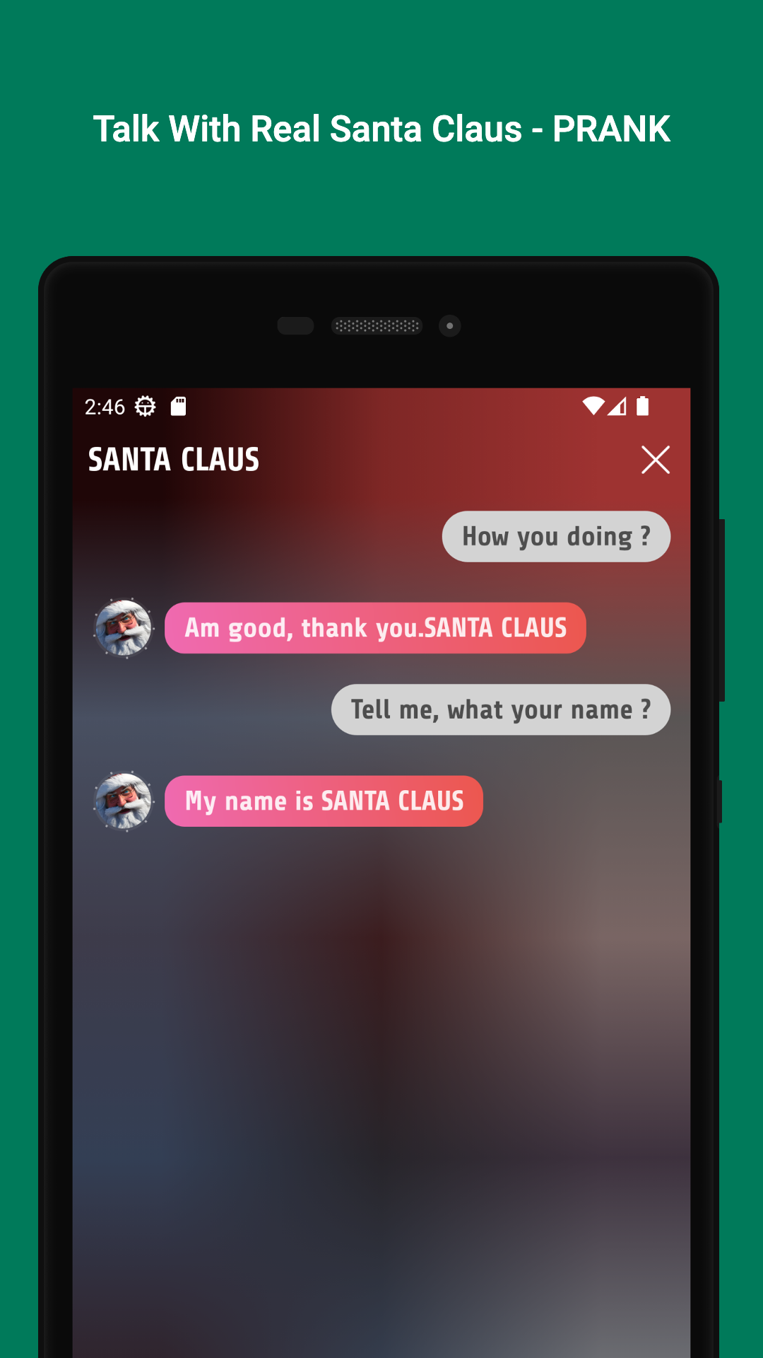 Talk With Real Santa Claus Fake Gift Video Call & Fake Video Game