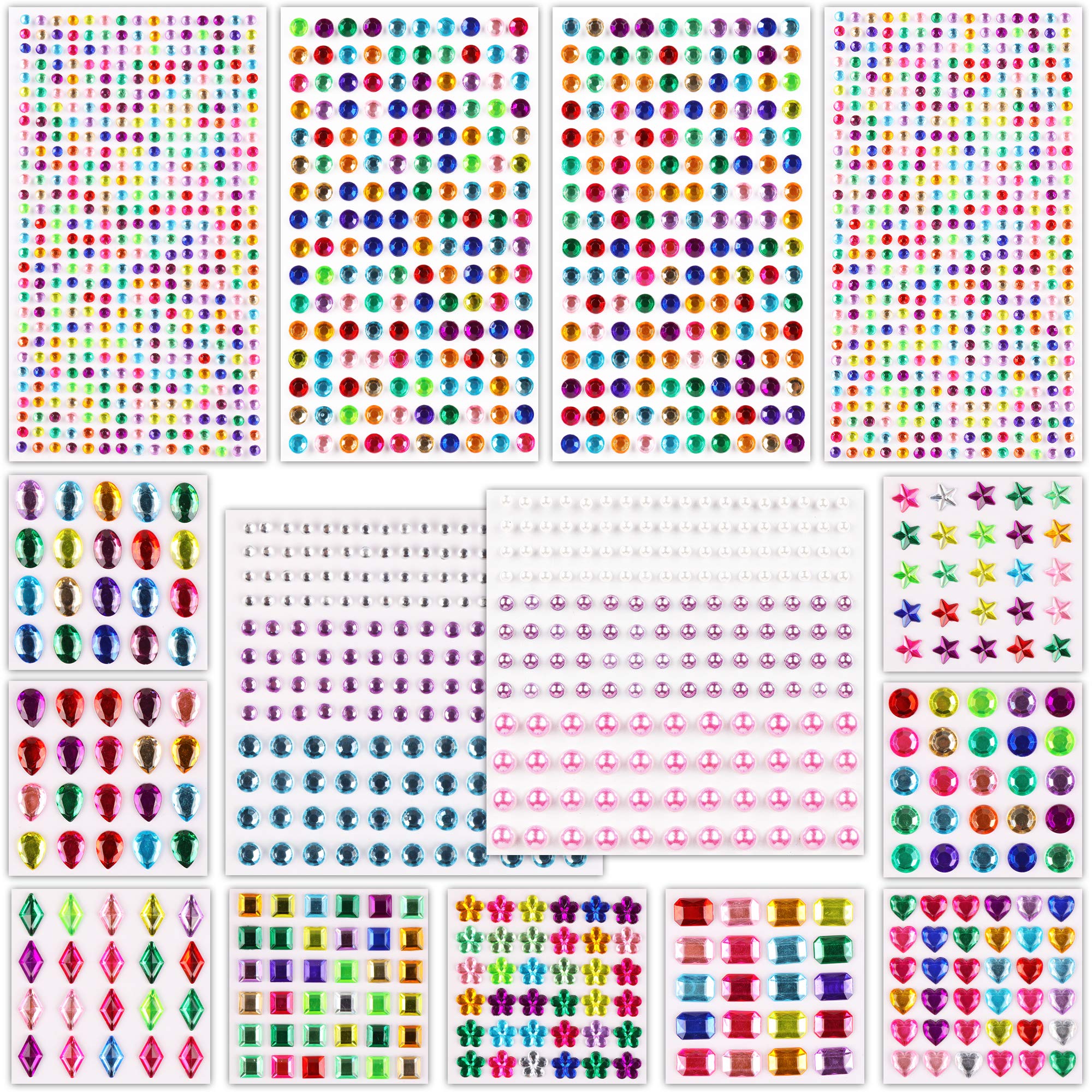 Strass-stickers, 1709 Stuks, Zelfklevende Strassteentjes Nageldecoratie Doe Het Zelf