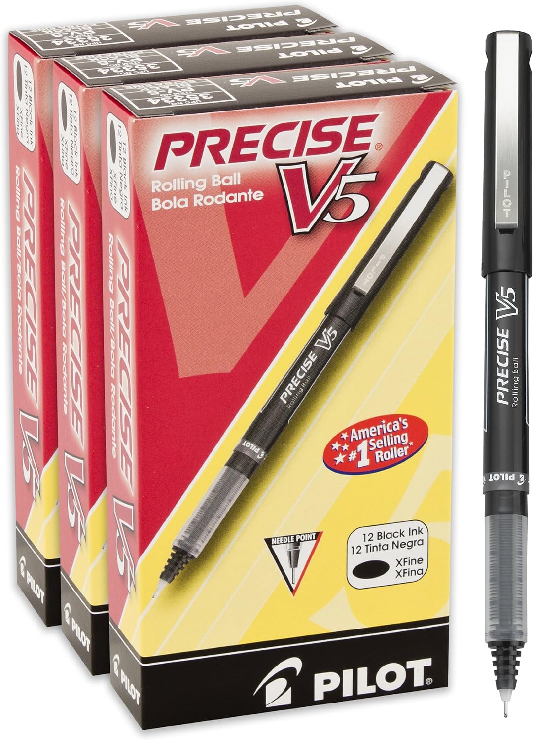 PILOT Precise Grip Liquid Ink Rolling Ball Stick Pens
