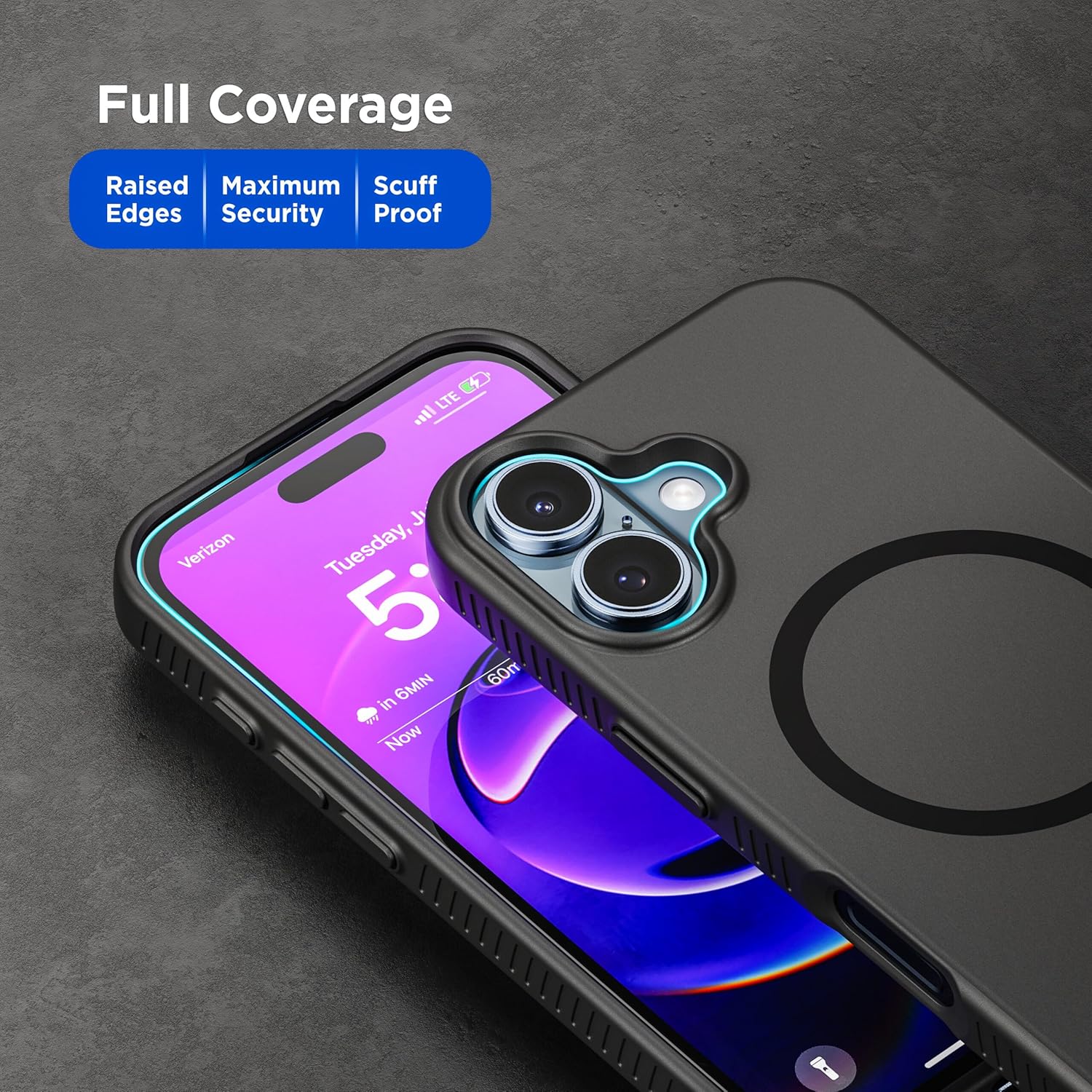 Encased SlimShield for iPhone 17 Belt Clip Case with Phone Holster (Compatible with MagSafe) Matte Black - Image 7