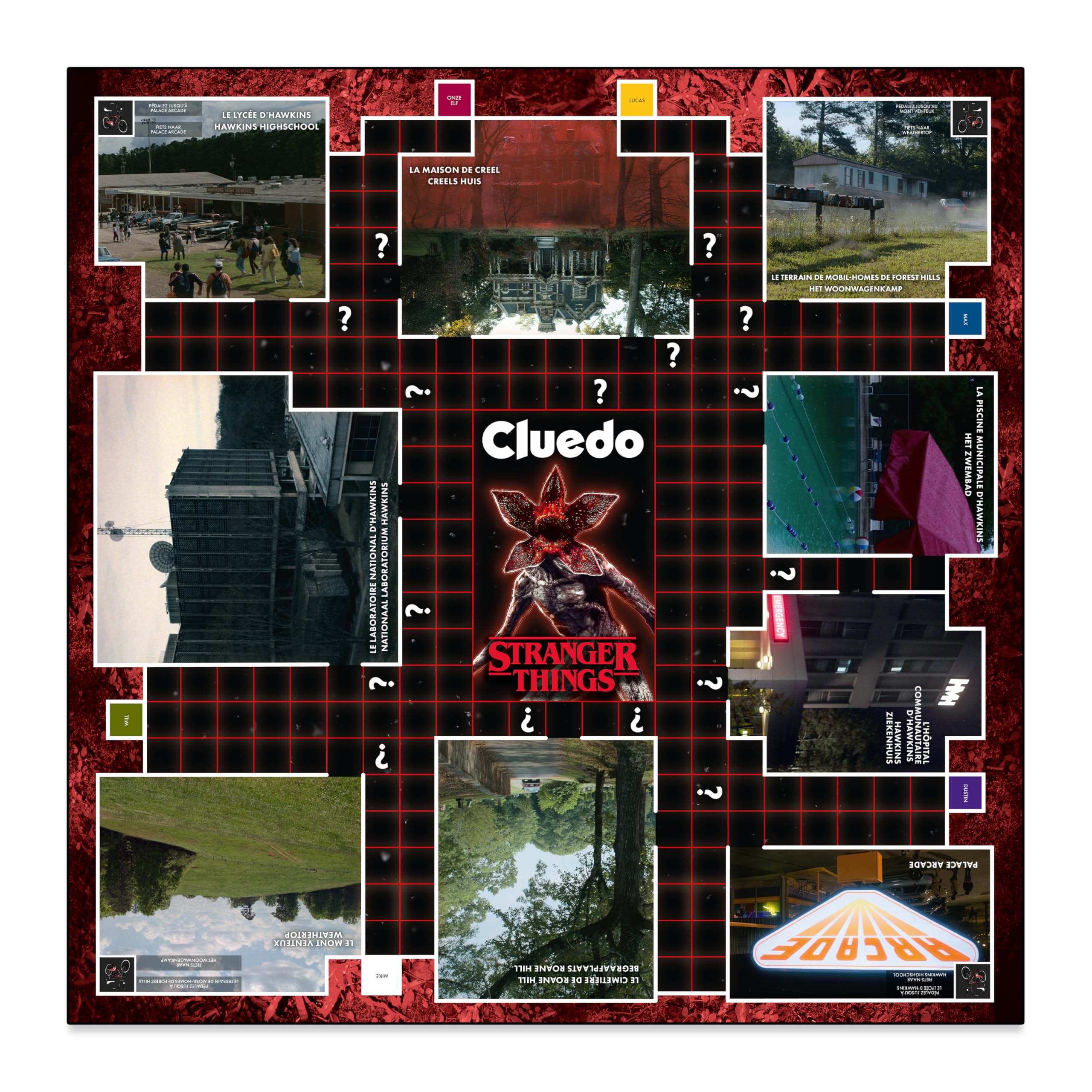 Winning Moves Gioco di società Stranger Things dai 12 anni in su, da 2 a 6 giocatori, gioco cooperativo ispirato alla serie cult, avventura ed eccitazione nell'universo del mondo sul retro