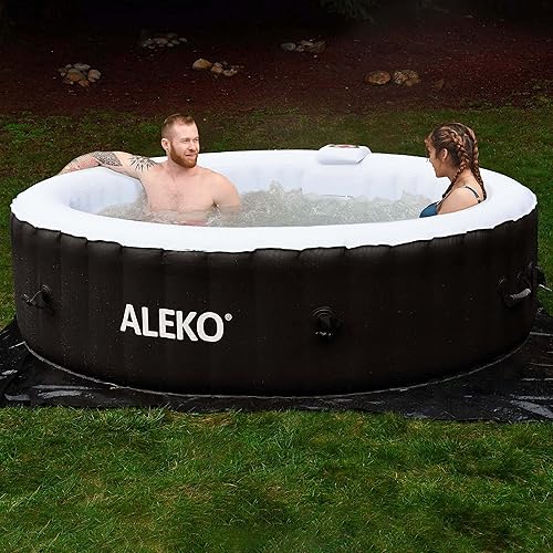 Miniatura 14 de ALEKO Spa inflable para bañera de hidromasaje Burbuja de chorro personal de alta potencia con cubierta ajustable y 3 cartuchos de filtro 265