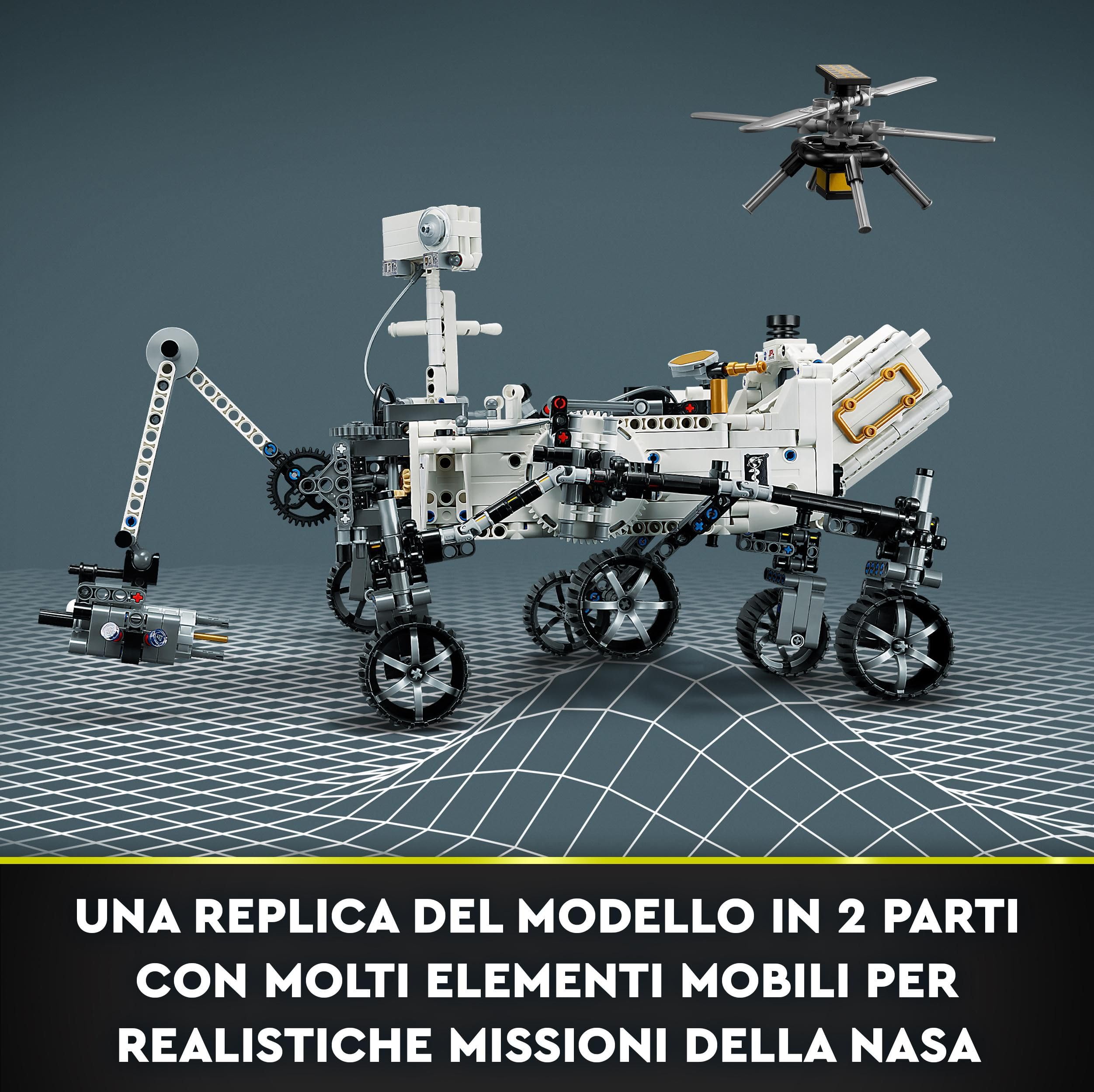 LEGO 42158 Technic NASA Mars Rover Perseverance, Set Spaziale con Esperienza App AR, Idea Regalo di Compleanno per Bambini e Bambine dai 10 Anni in su, Modellino da Costruire di Gioco Scientifico