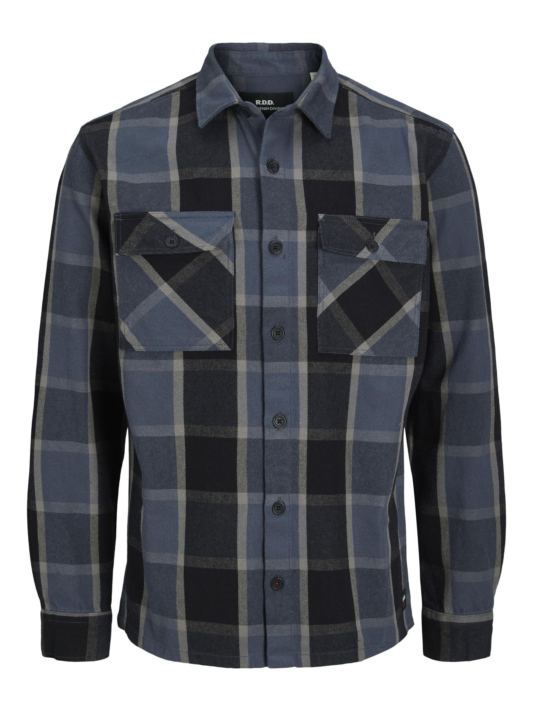 JACK & JONES Men's Rddbrady Check Overshirt L/S Sn Casual Shirt