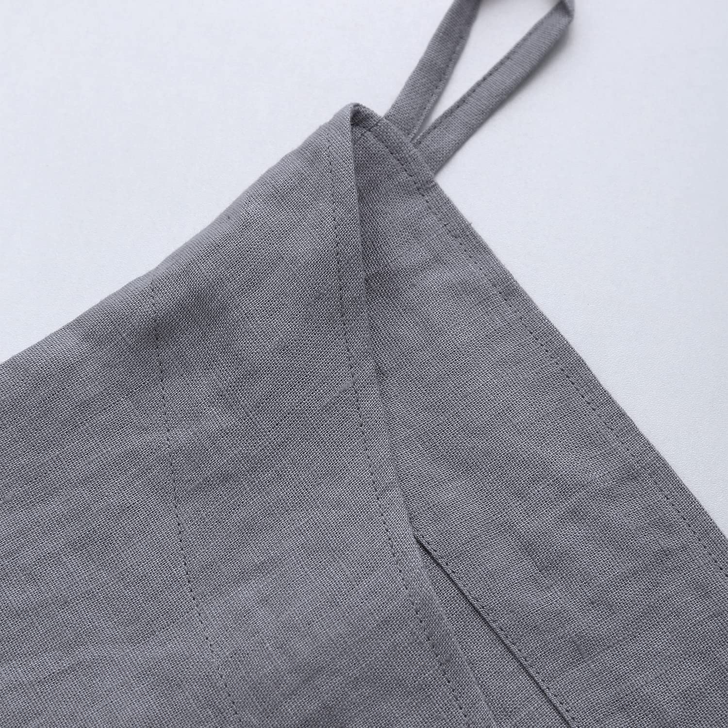 Amazhiyu Pure Linen Wäschekorb zum Aufhängen über der Tür, zum Aufhängen schmutziger Kleidung und platzsparend, Grau
