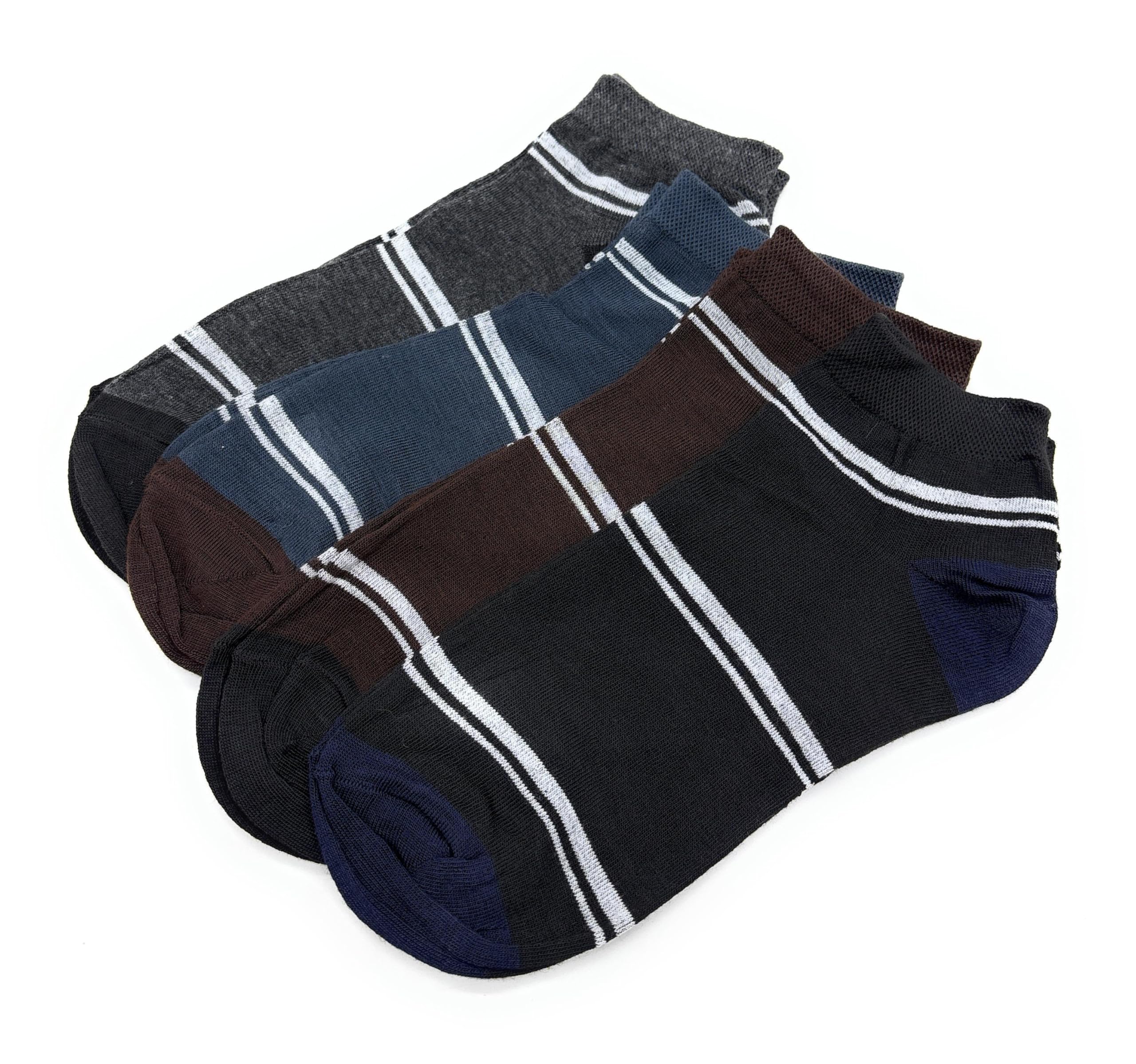 Men's Crew Sports Socks Men Short Socks No Show Socks Low Cut Stripe Casual Socks for Spring Summer-image-48