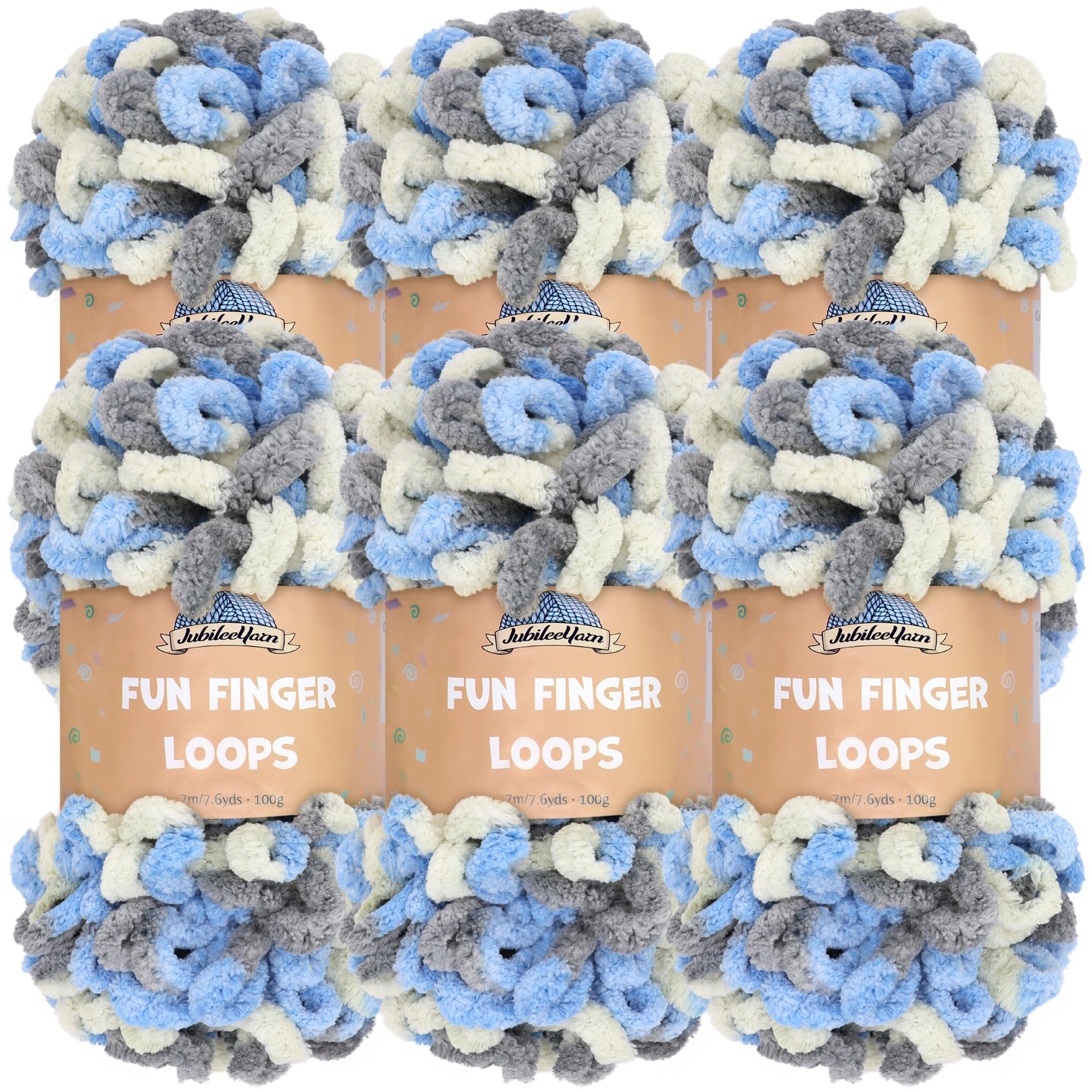 JubileeYarn Fun Finger Loops Fil Polyester Jumbo Weight Loop Yarn - 100 g/ écheveau - Hunter - 4 écheveaux JubileeYarn Fun Finger Loops Fil Polyester Jumbo Weight Loop Yarn - 100 g/ écheveau - Hunter - 4 écheveaux
