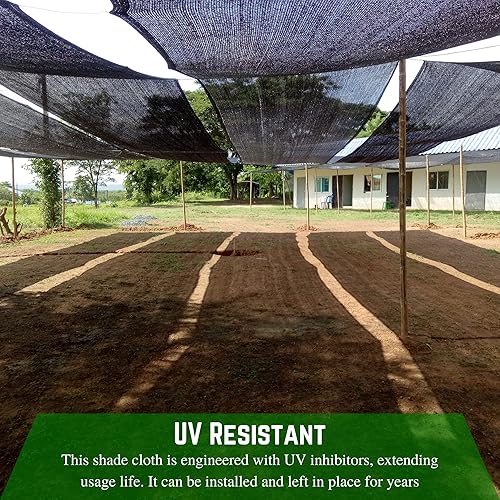 Miniatura 6 de Farm Plastic Supply - Paño de sombra negro - 60% - (12' x 20') - Tela de malla para pantalla de privacidad de vallas, sombra de jardín, malla para