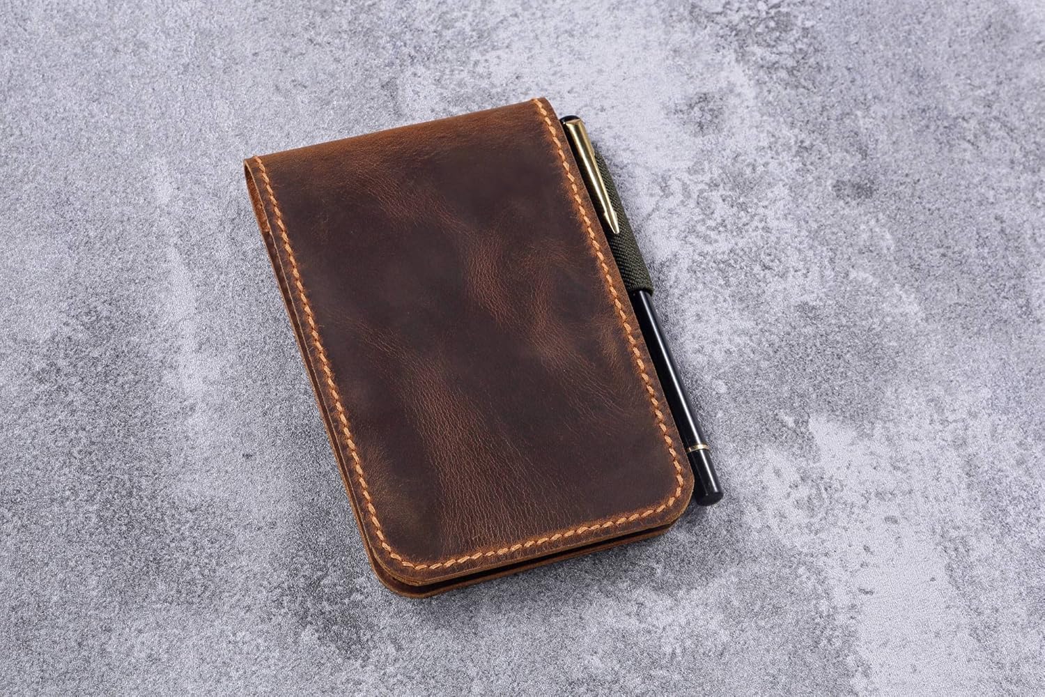 Personalized real genuine leather notepad cover for rite in the rain top-spiral notebook 3" x 5" 4" x 6" N05RNTS